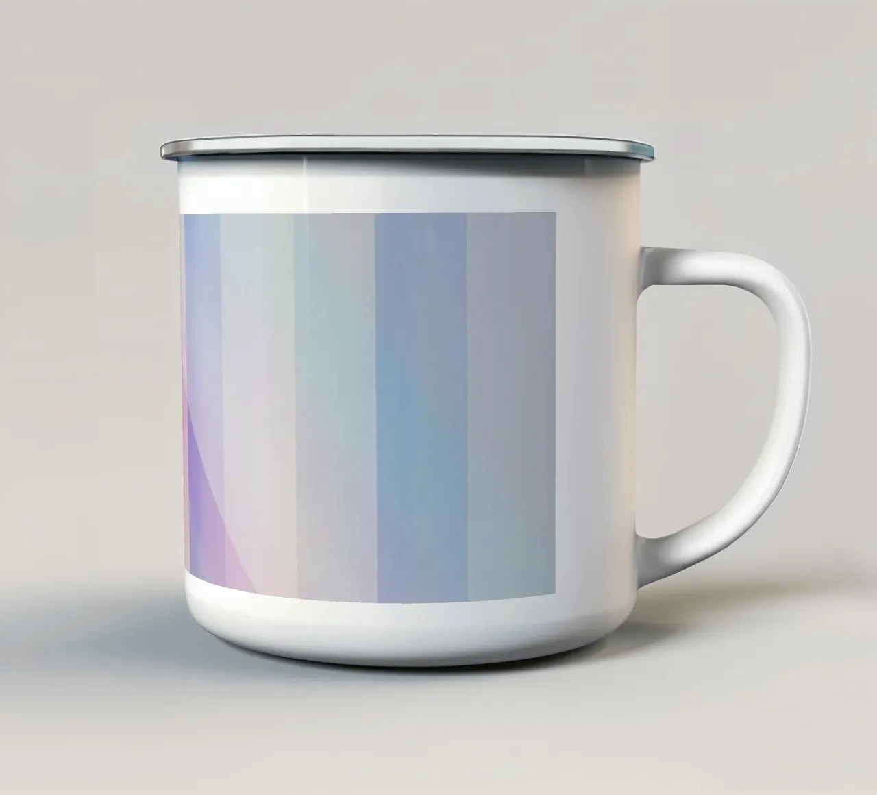 Sovrapposizione di righe pastello tazza in smalto da DesignDoodle