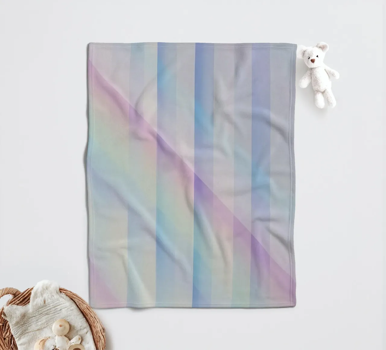 Sovrapposizione di righe pastello coperta in pile da DesignDoodle
