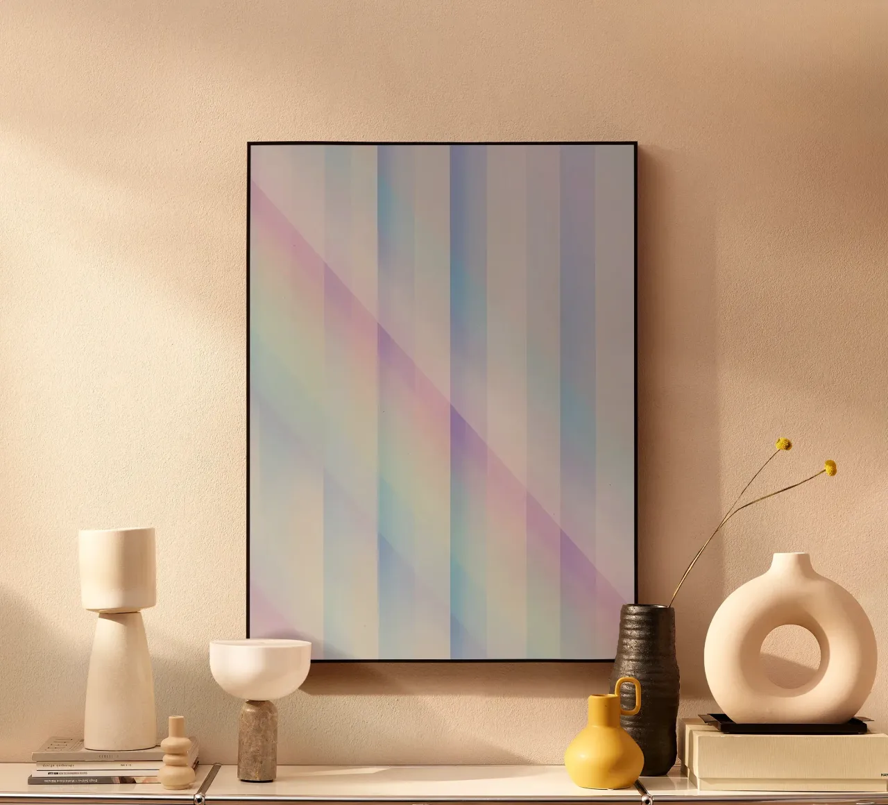 Sovrapposizione di righe pastello plexiglass da DesignDoodle