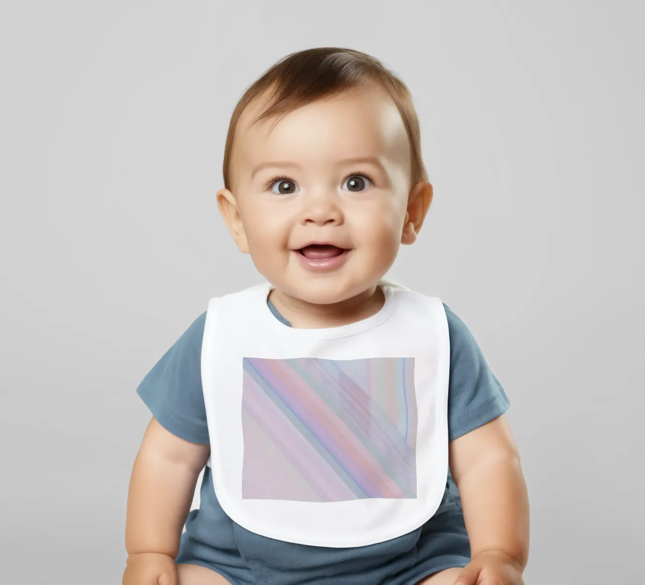 Strisce pastello arcobaleno bavaglino da DesignDoodle
