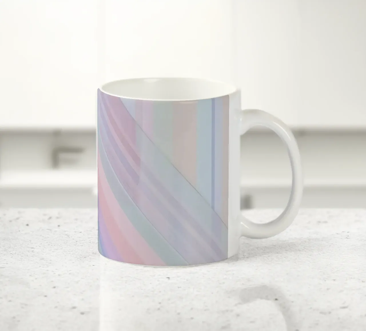 Strisce pastello arcobaleno tazza in ceramica da DesignDoodle