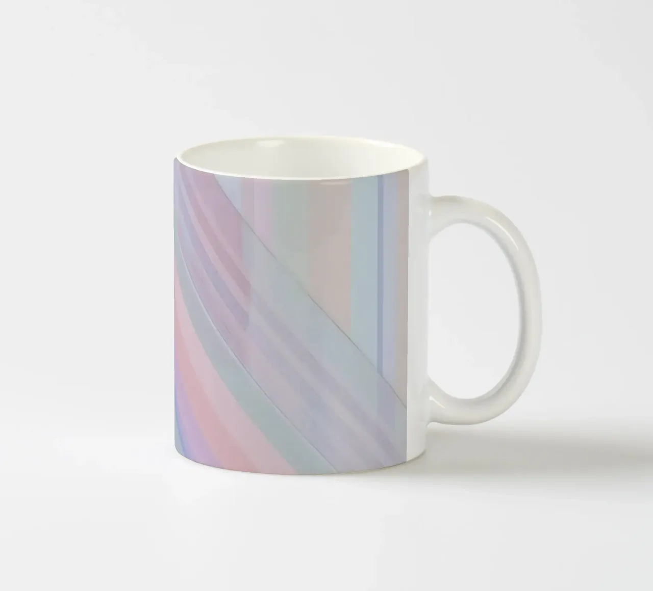 Strisce pastello arcobaleno tazza in ceramica da DesignDoodle