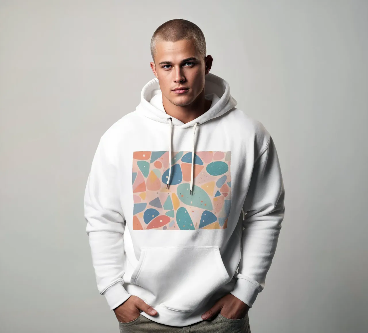 Abstract Pastel Terrazzo Pattern felpa con cappuccio da DesignDoodle