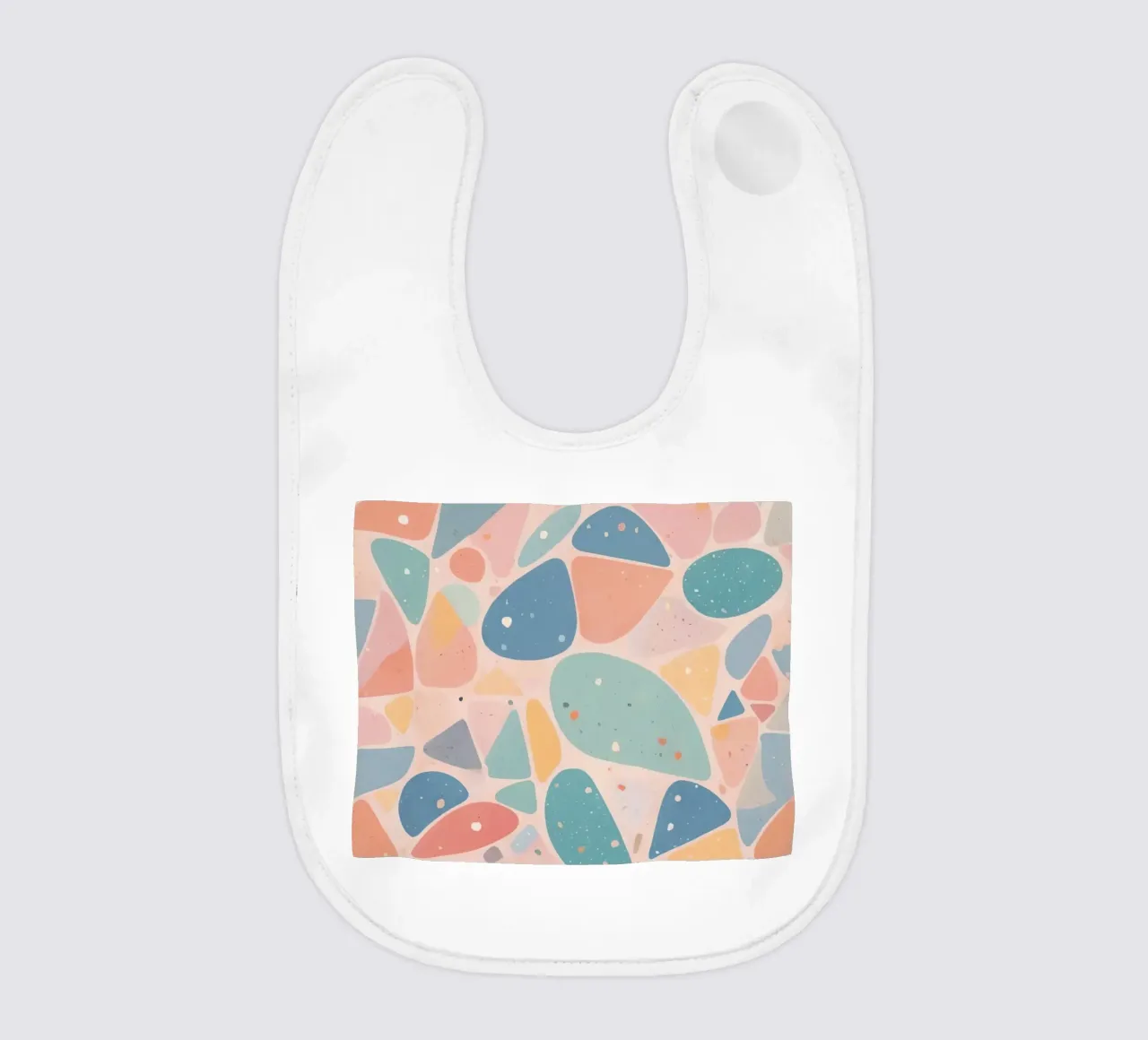 Abstract Pastel Terrazzo Pattern bavaglino da DesignDoodle