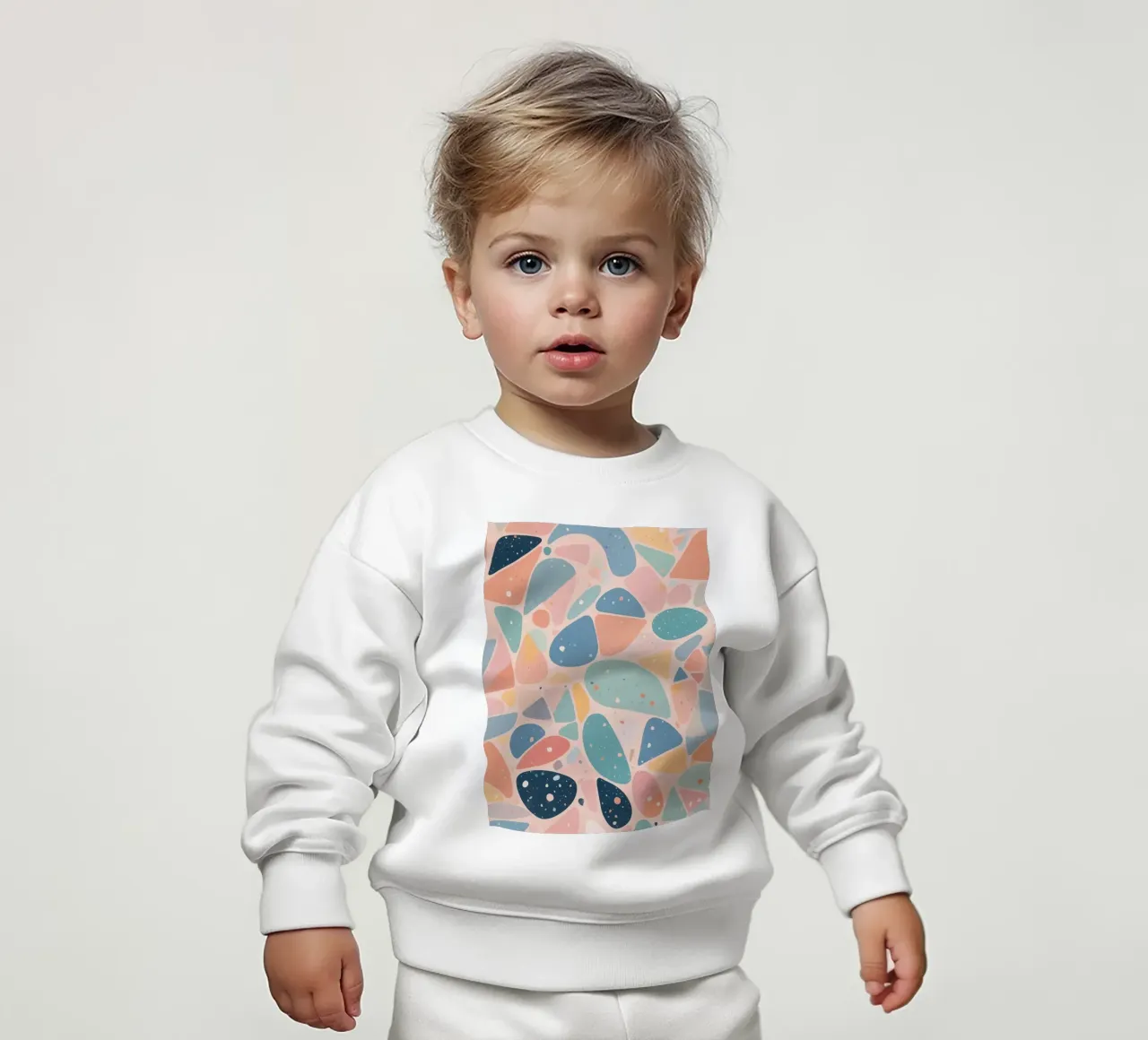 Abstract Pastel Terrazzo Pattern felpa neonato da DesignDoodle