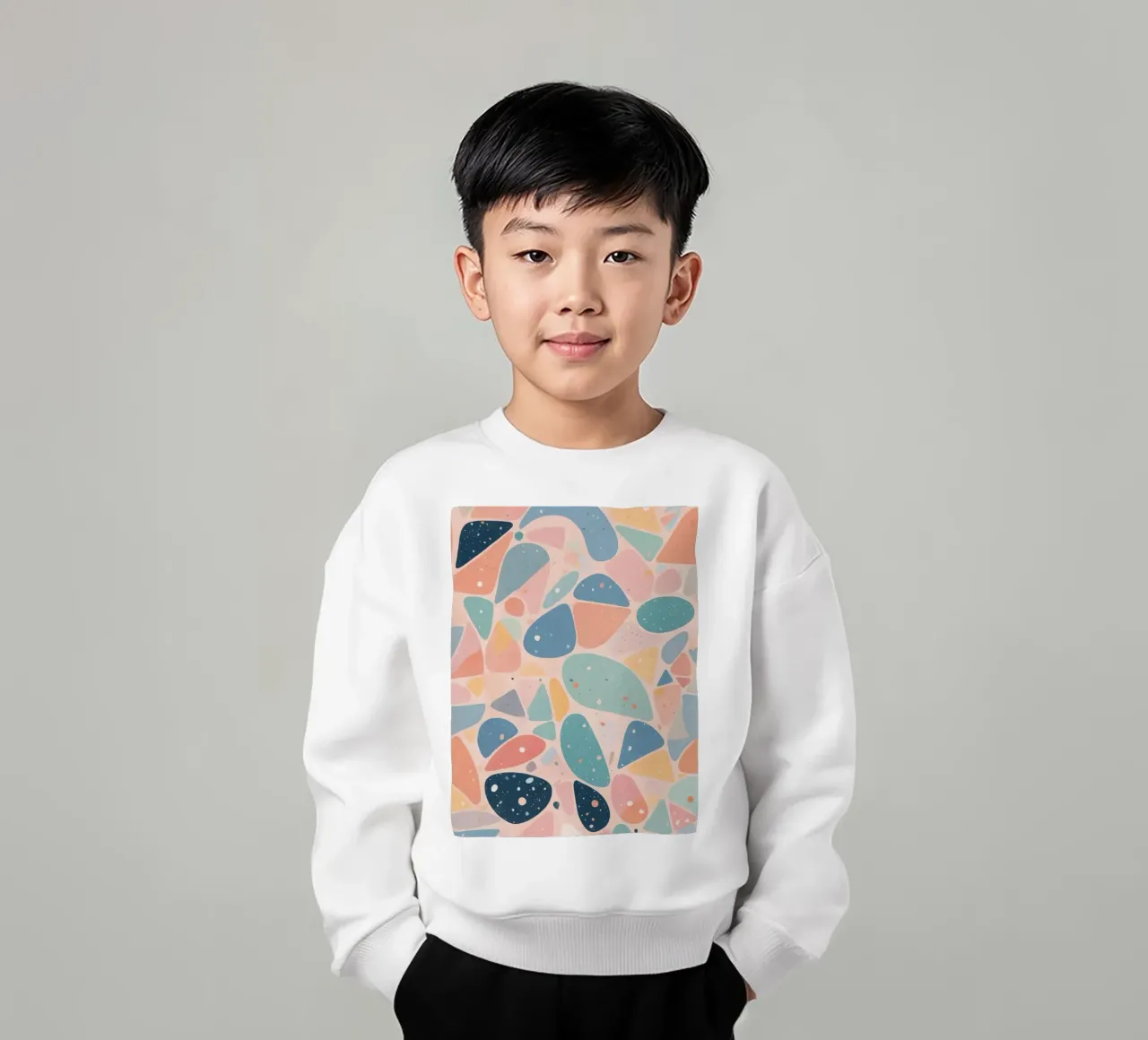 Abstract Pastel Terrazzo Pattern felpa bambino da DesignDoodle