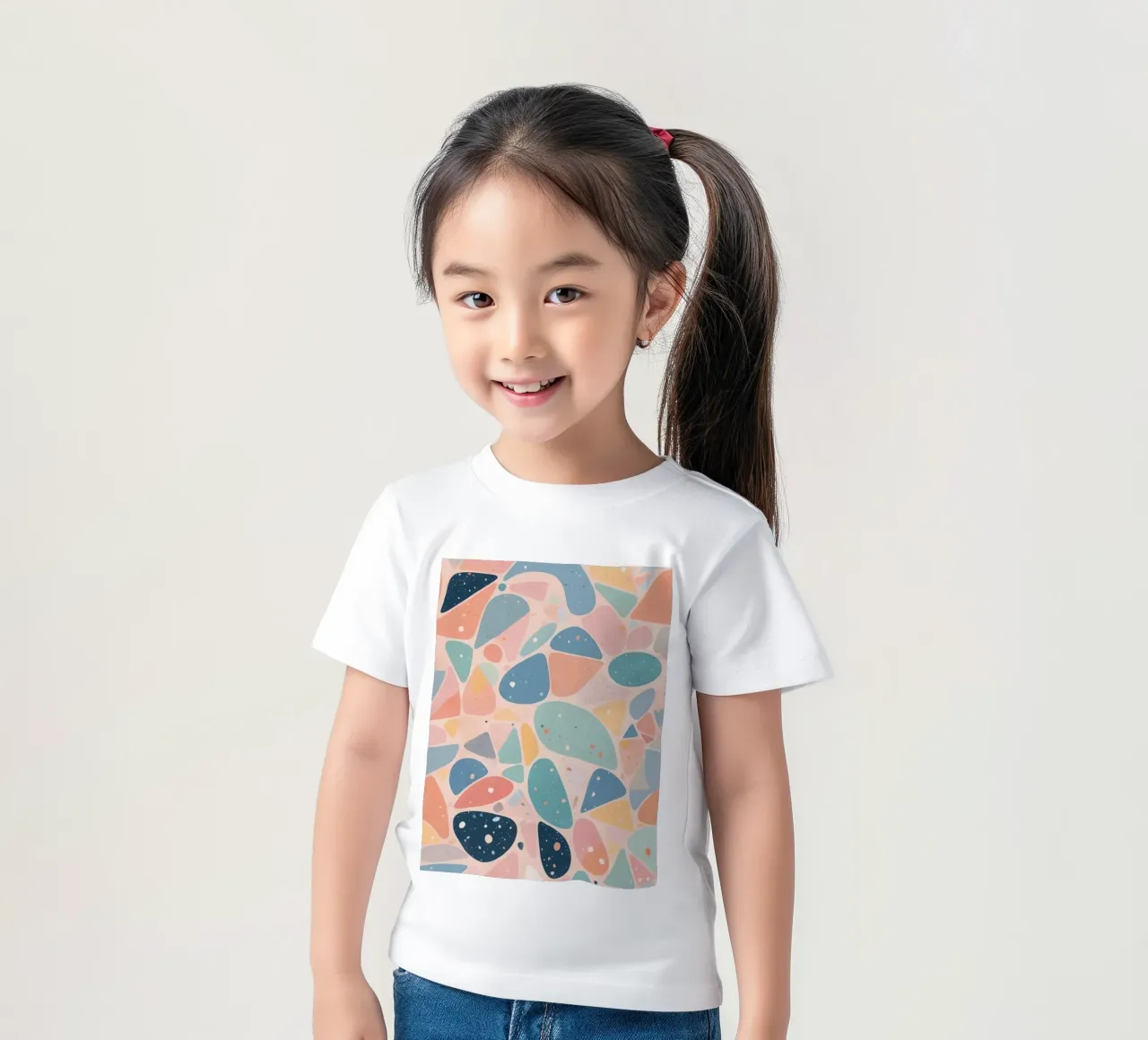 Abstract Pastel Terrazzo Pattern t-shirt bambini da DesignDoodle