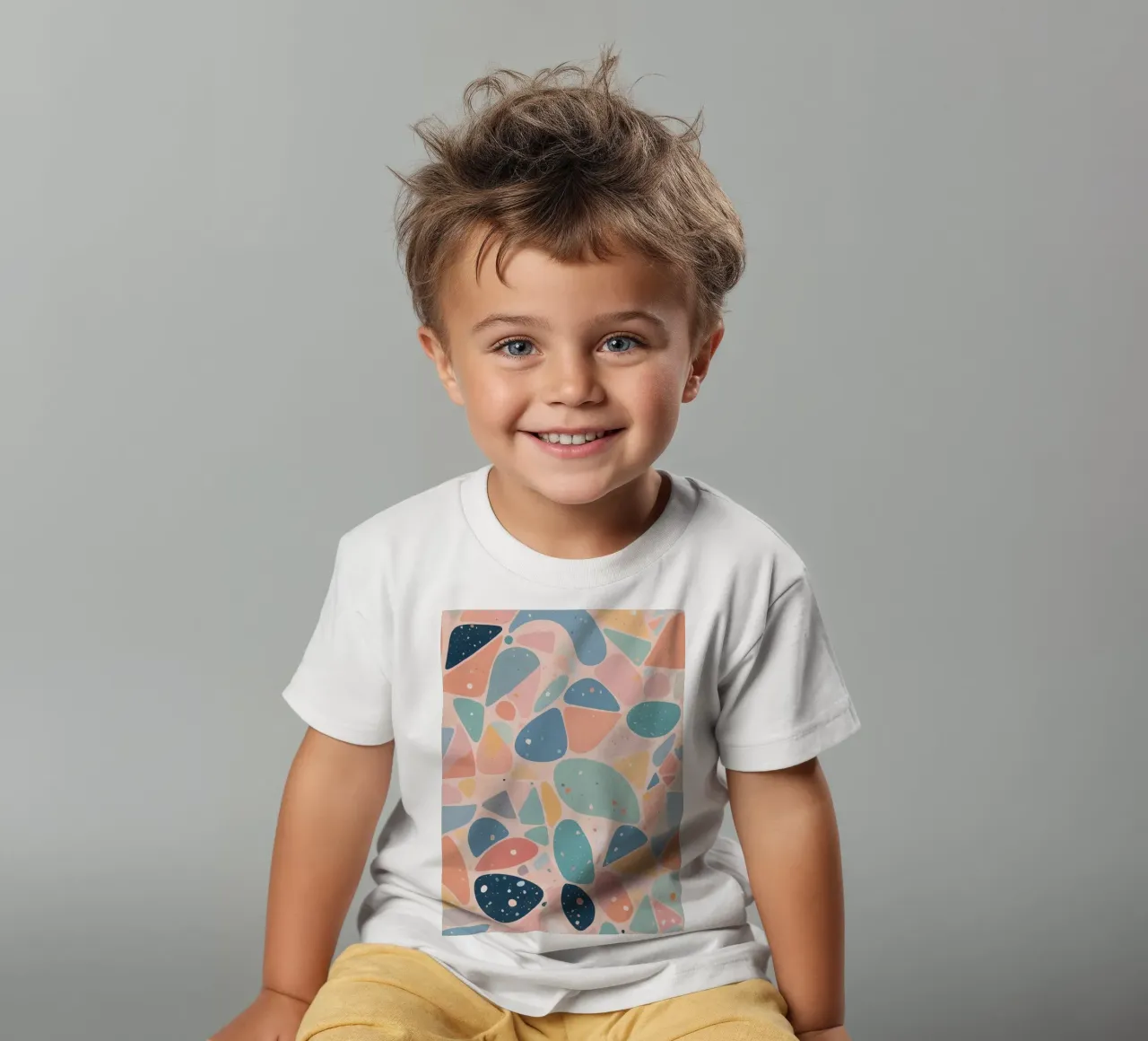 Abstract Pastel Terrazzo Pattern t-shirt bambini da DesignDoodle