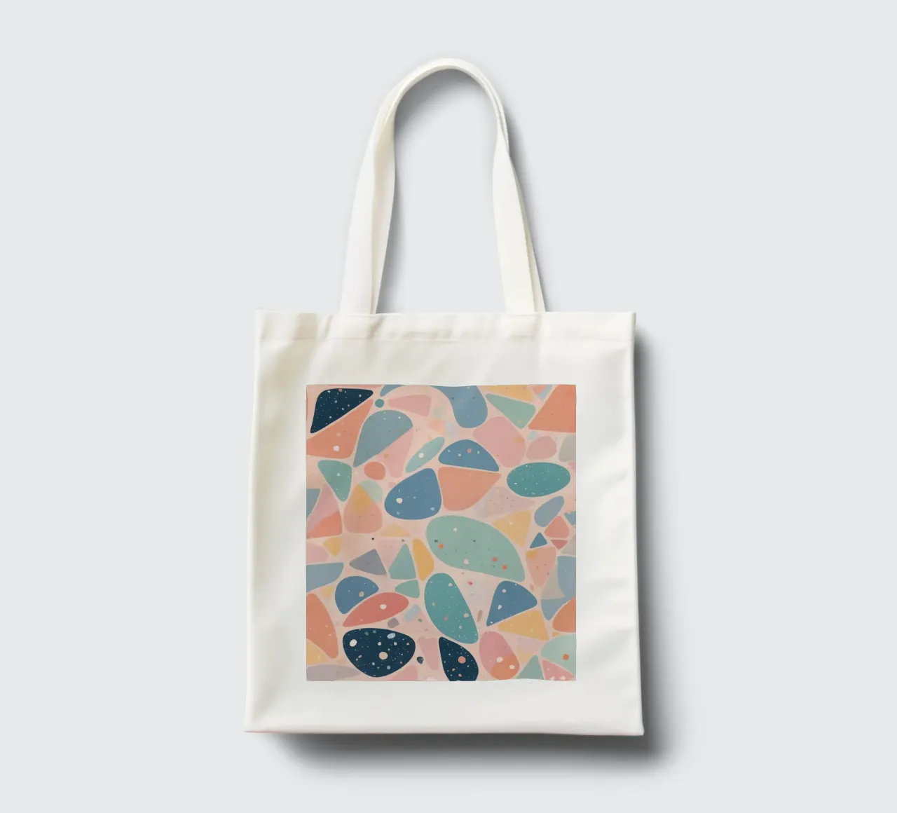 Abstract Pastel Terrazzo Pattern borsa in juta da DesignDoodle
