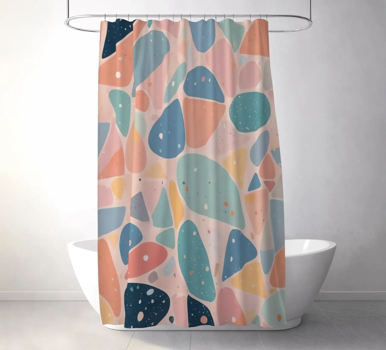 Abstract Pastel Terrazzo Pattern tenda da doccia da DesignDoodle