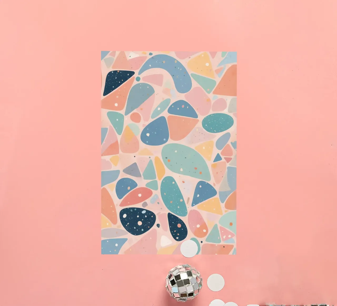 Abstract Pastel Terrazzo Pattern adesivo da DesignDoodle