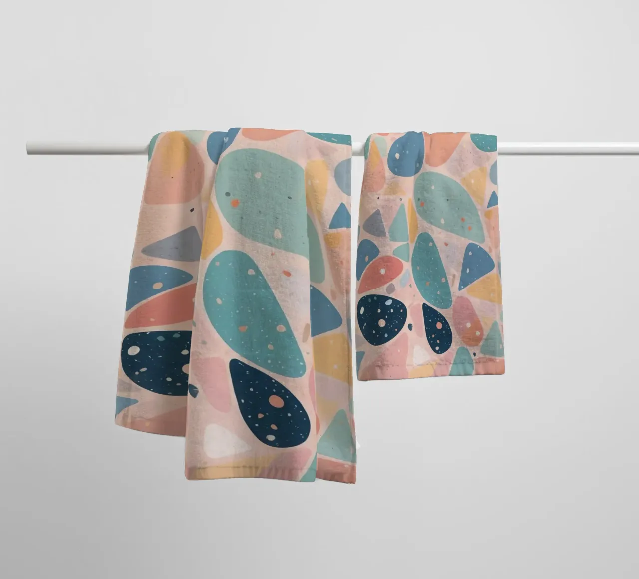 Abstract Pastel Terrazzo Pattern asciugamano da bagno da DesignDoodle