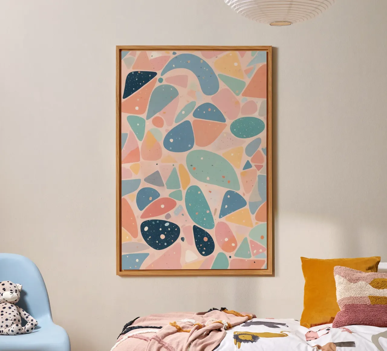 Abstract Pastel Terrazzo Pattern alluminio dibond da DesignDoodle