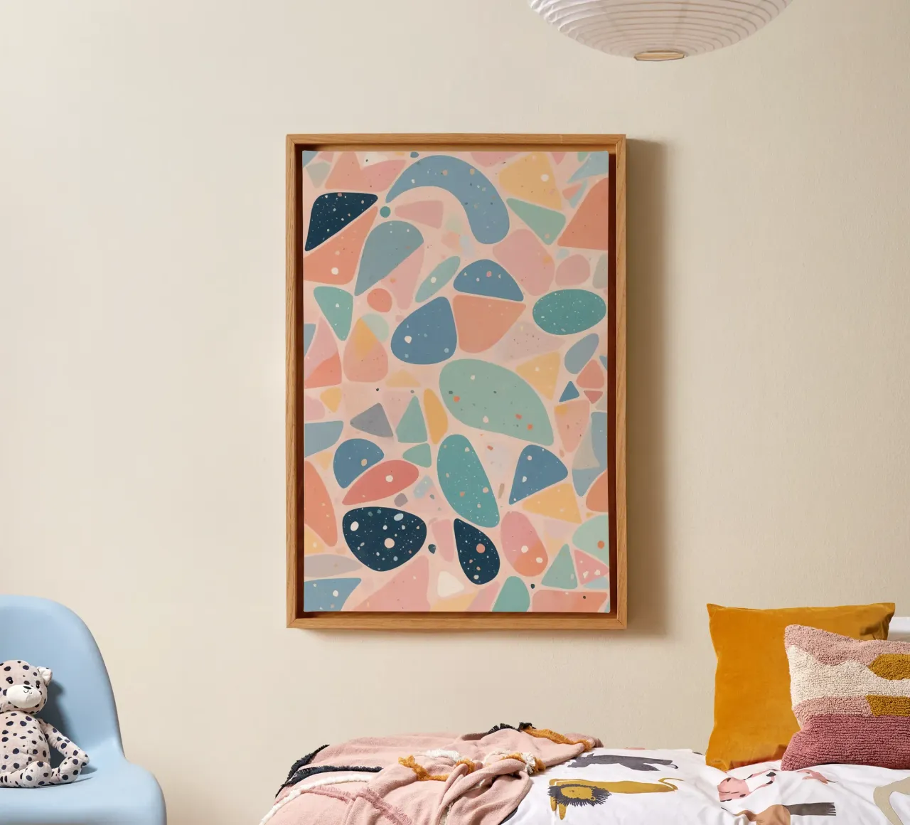 Abstract Pastel Terrazzo Pattern tela da DesignDoodle