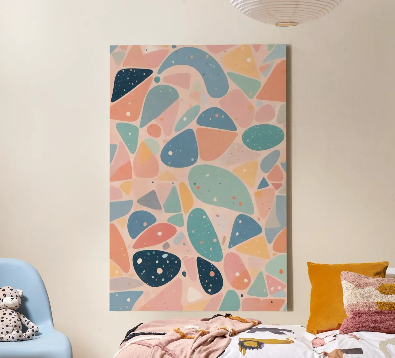 Abstract Pastel Terrazzo Pattern tela da DesignDoodle