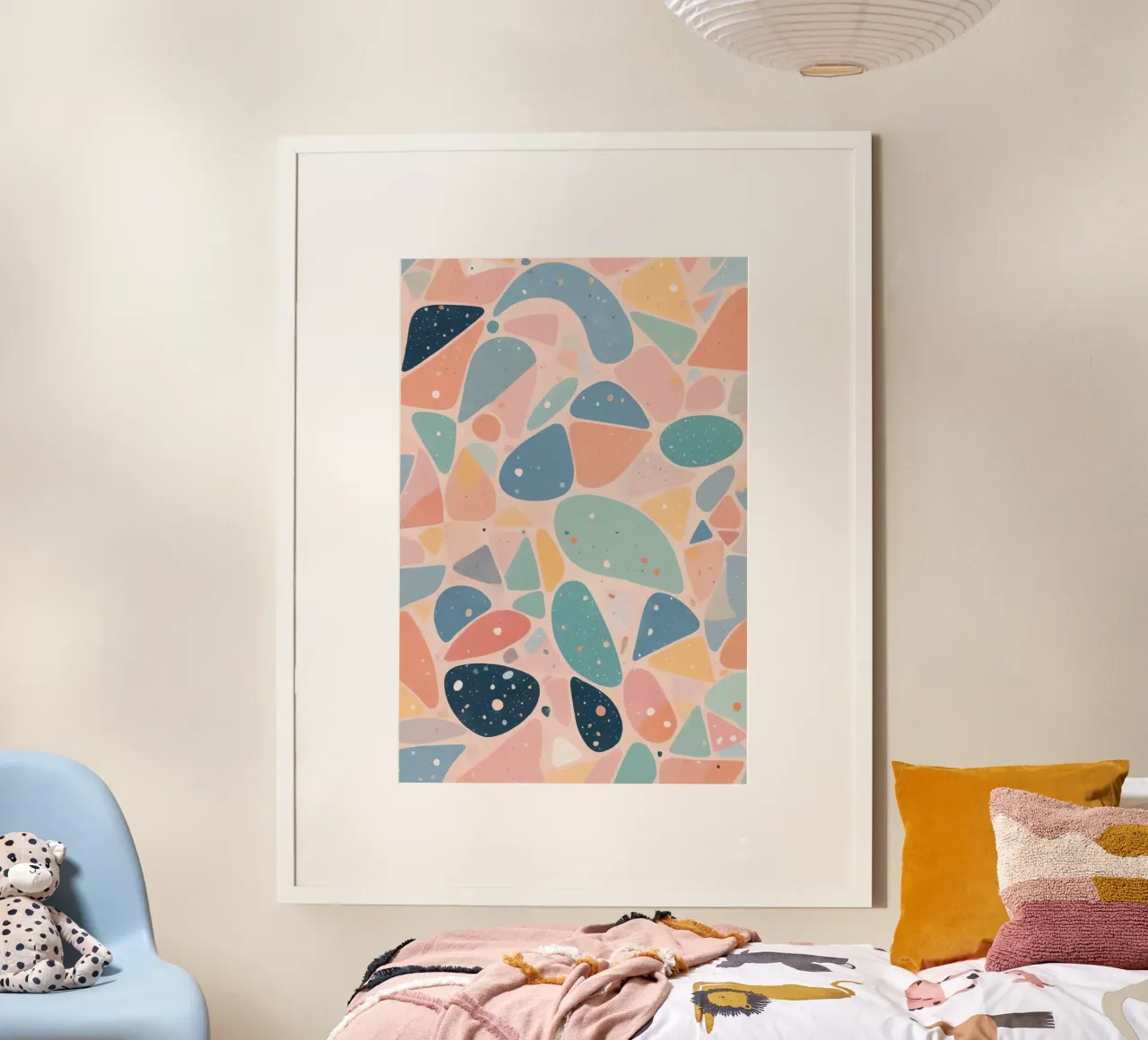 Abstract Pastel Terrazzo Pattern poster da DesignDoodle