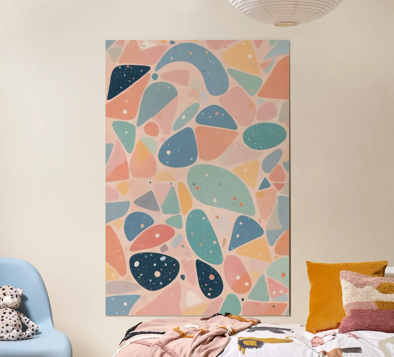 Abstract Pastel Terrazzo Pattern poster da DesignDoodle