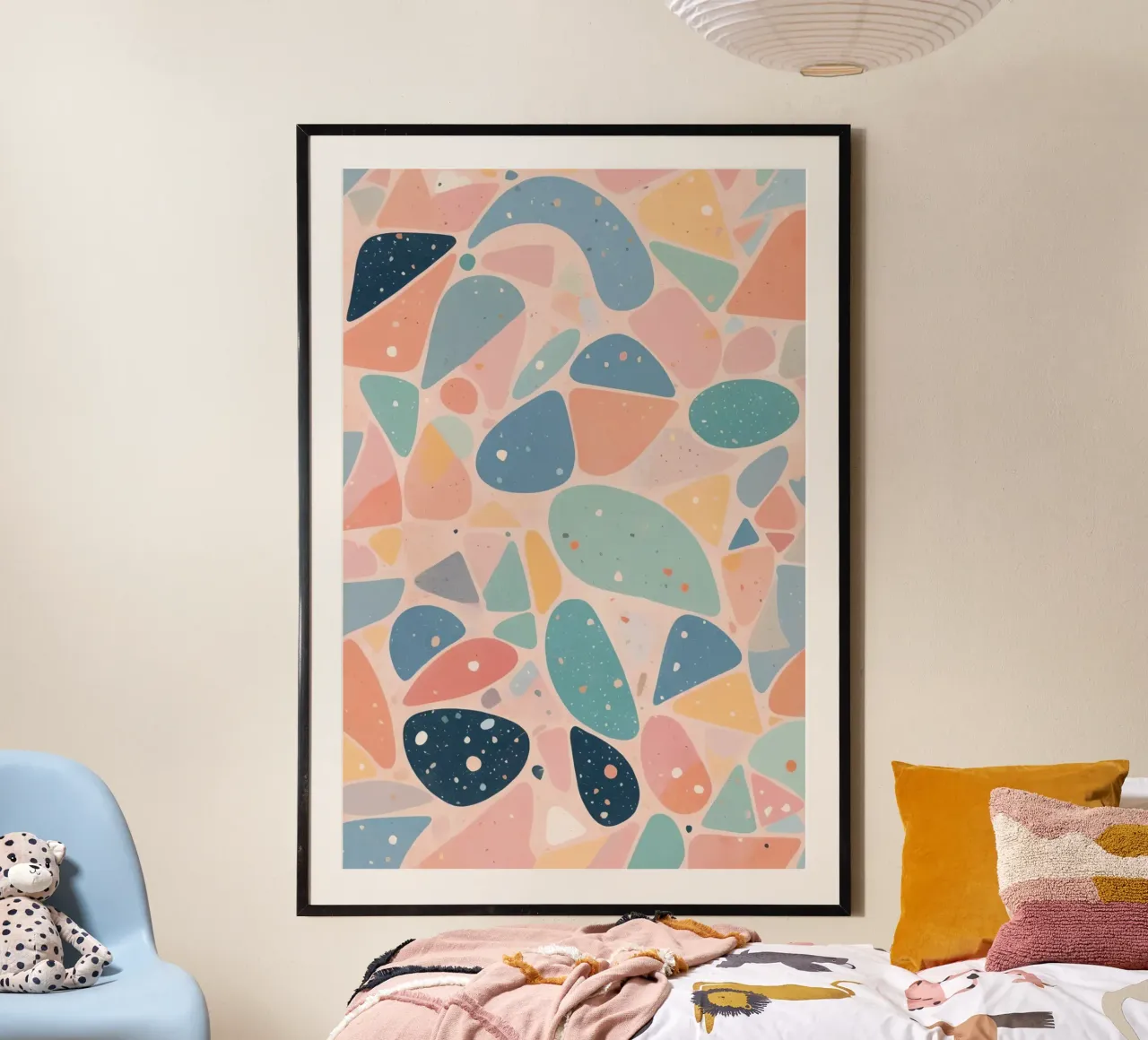 Abstract Pastel Terrazzo Pattern poster da DesignDoodle