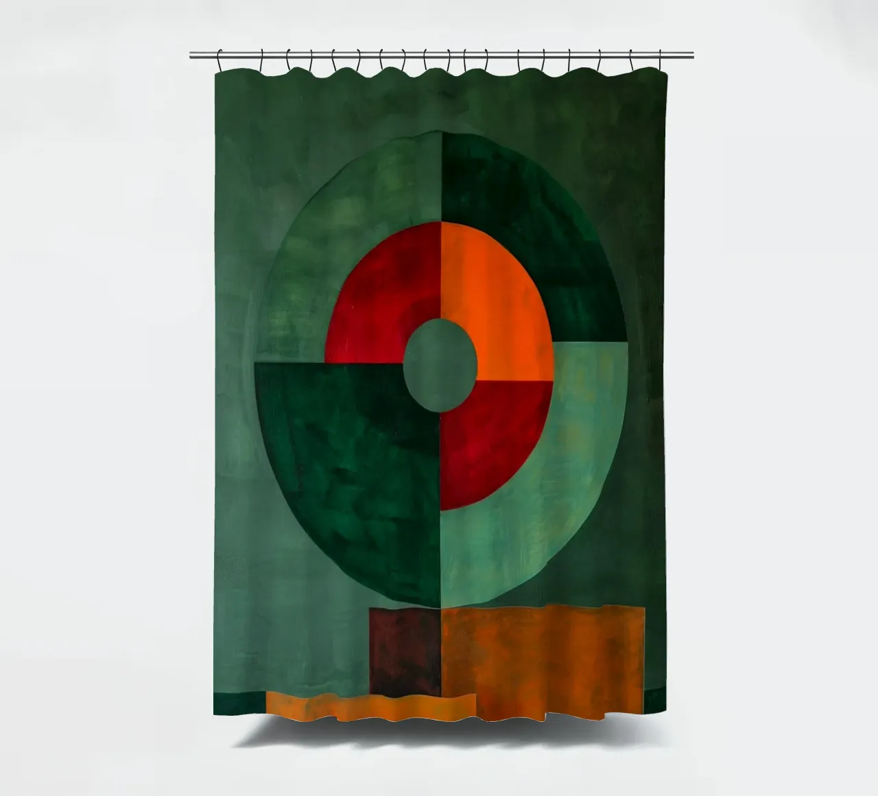 Study of Form and Color shower curtain by Mosaic Dialogue