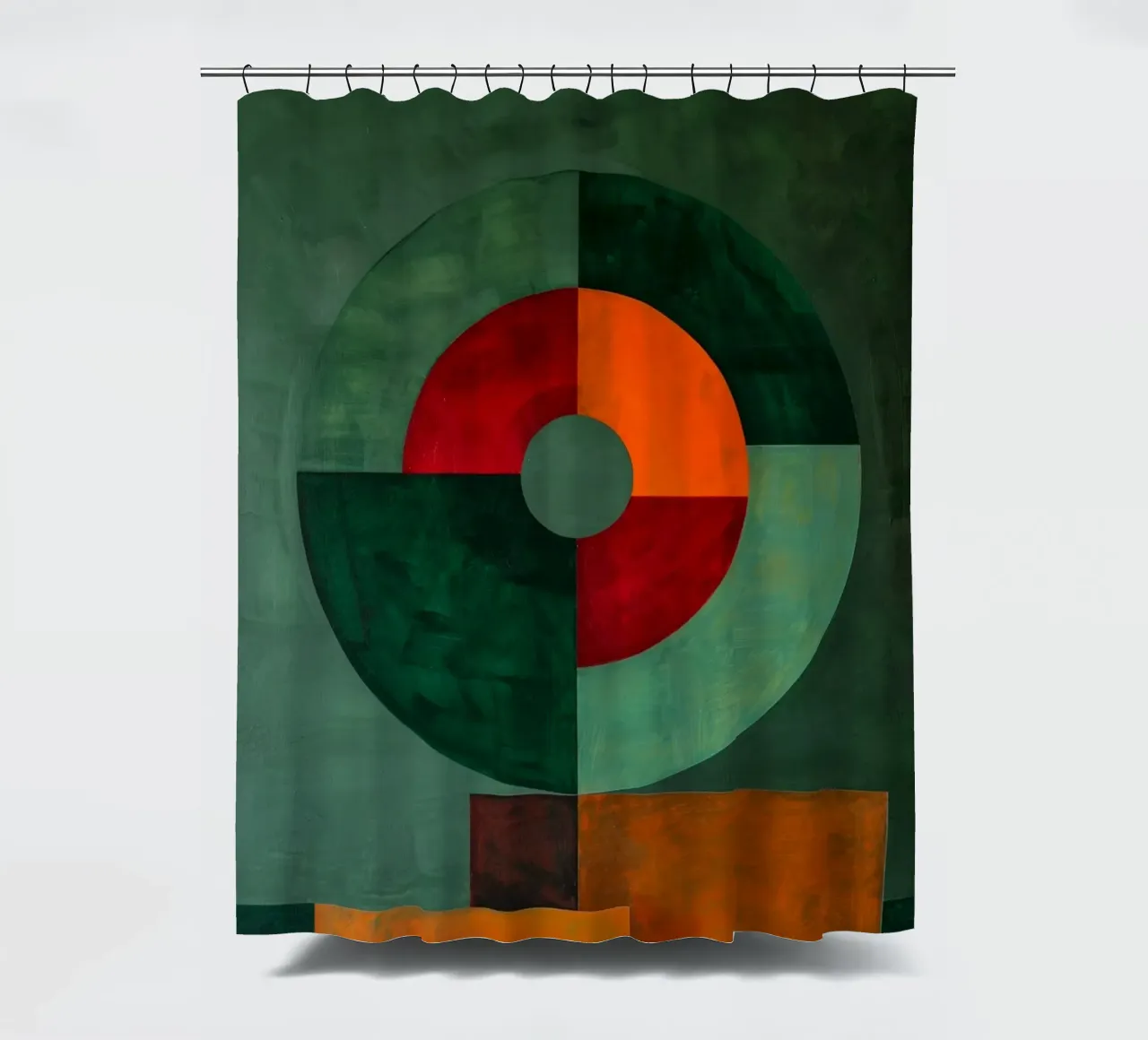 Study of Form and Color shower curtain by Mosaic Dialogue
