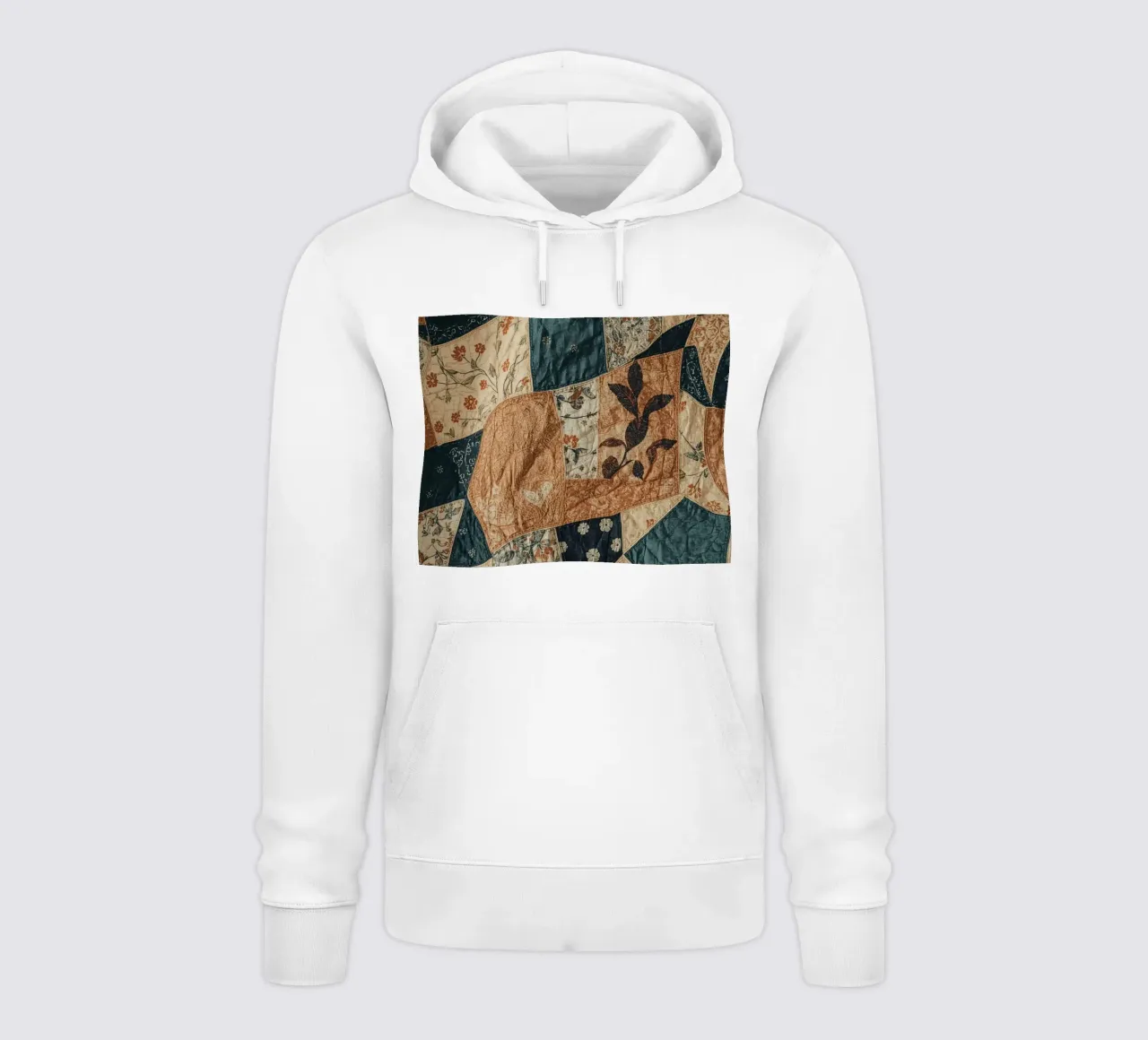 Patchwork-Quilt mit floralen und abstrakten Mustern Hoodie von DesignDoodle