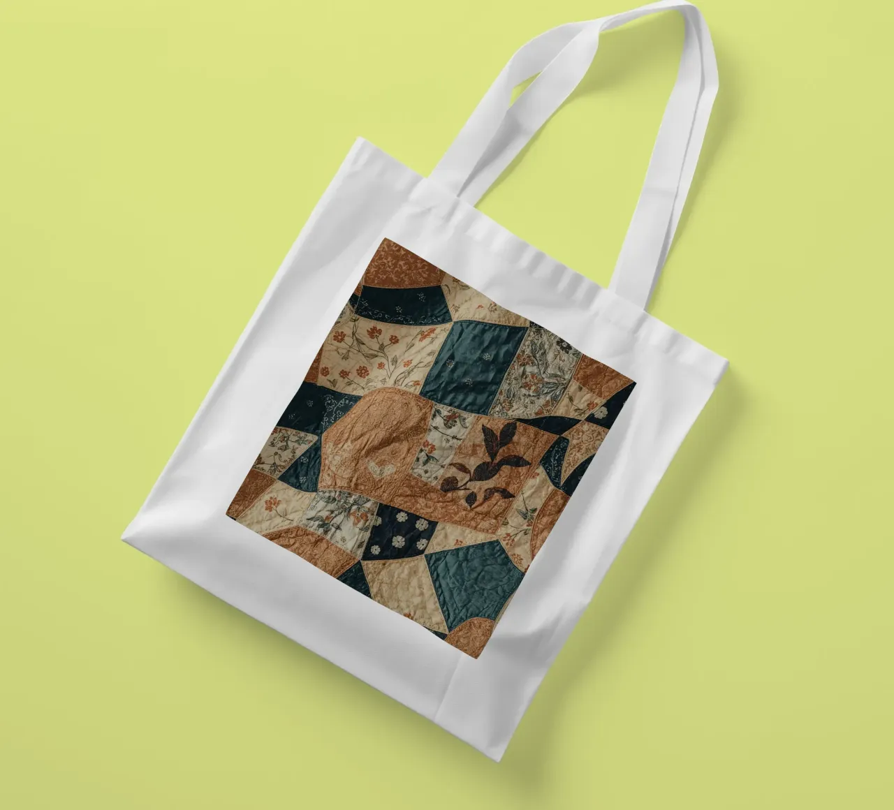 Patchwork Quilt avec motifs floraux et abstraits tote bag de DesignDoodle