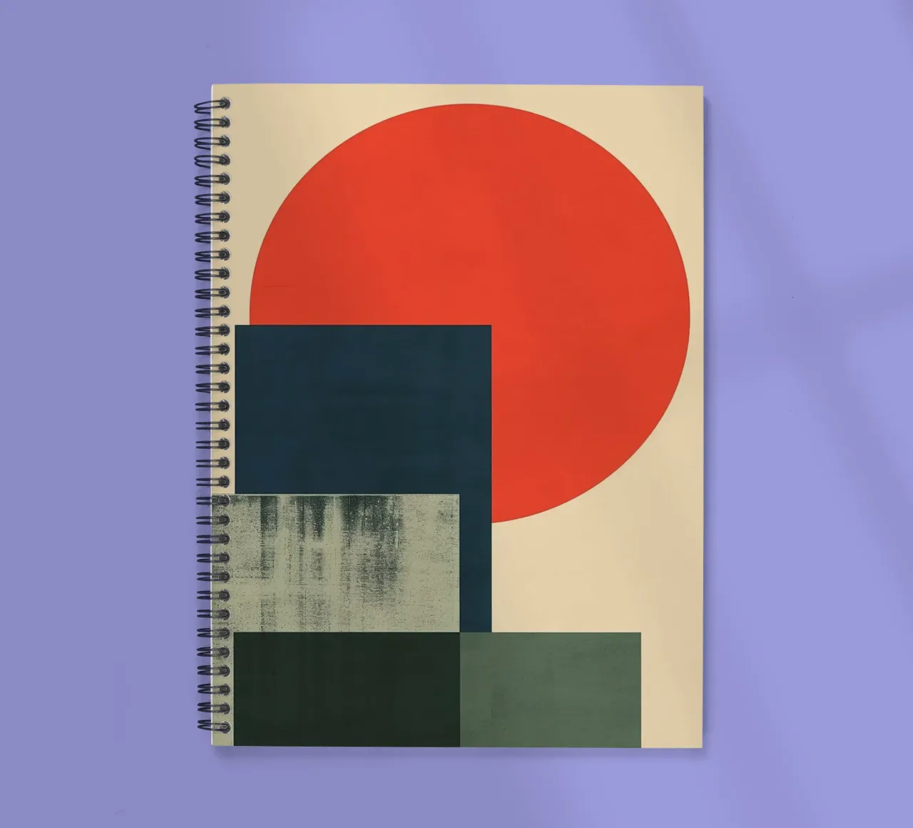 Sun Over Blocks spiral notebook by Mosaic Dialogue