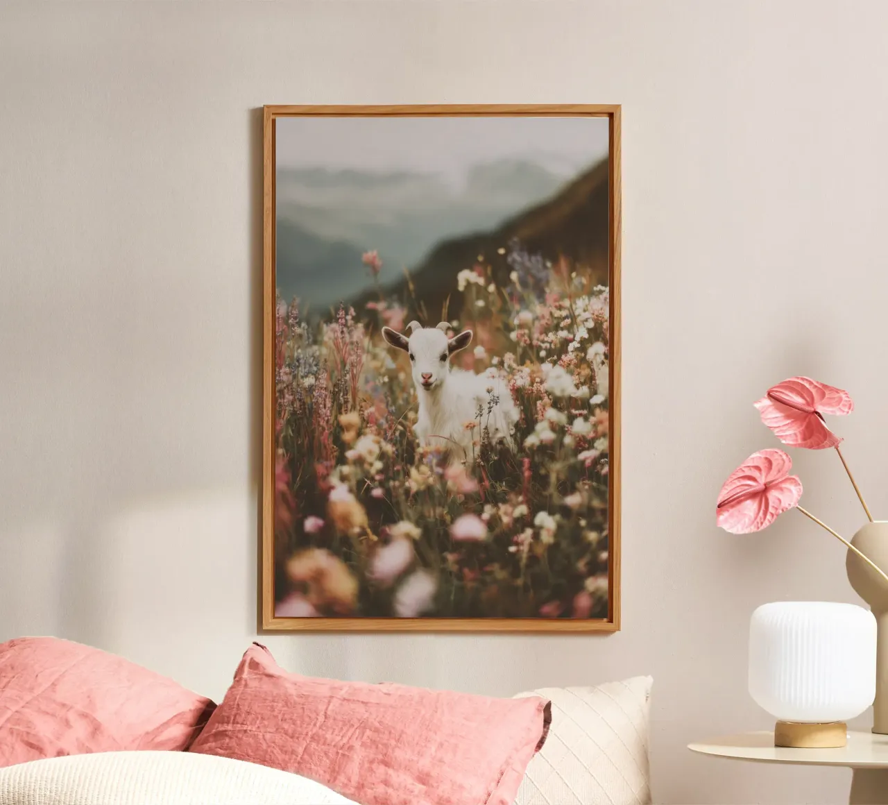 Goat In Bloom alluminio dibond da treechild