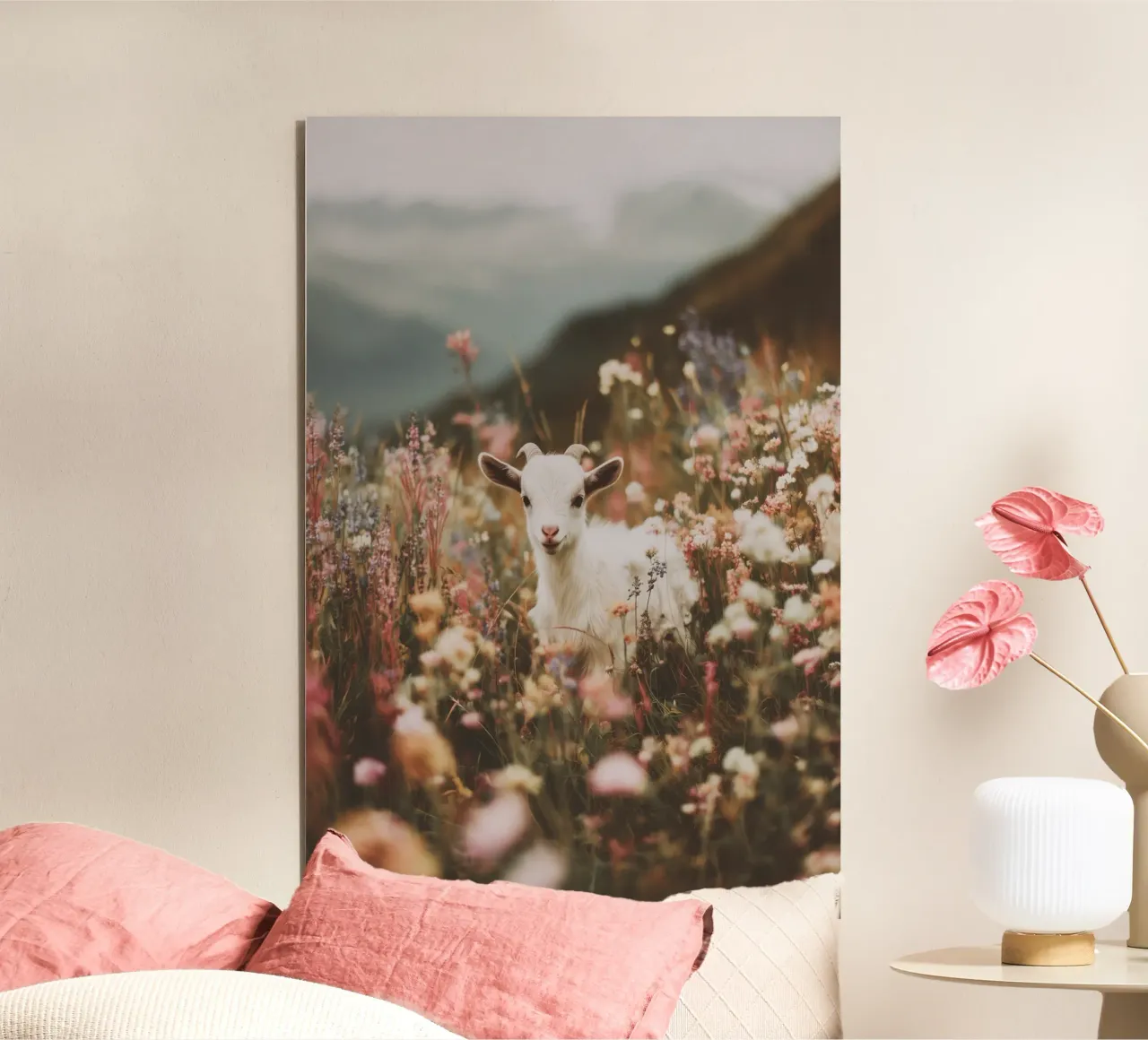 Goat In Bloom alluminio dibond da treechild