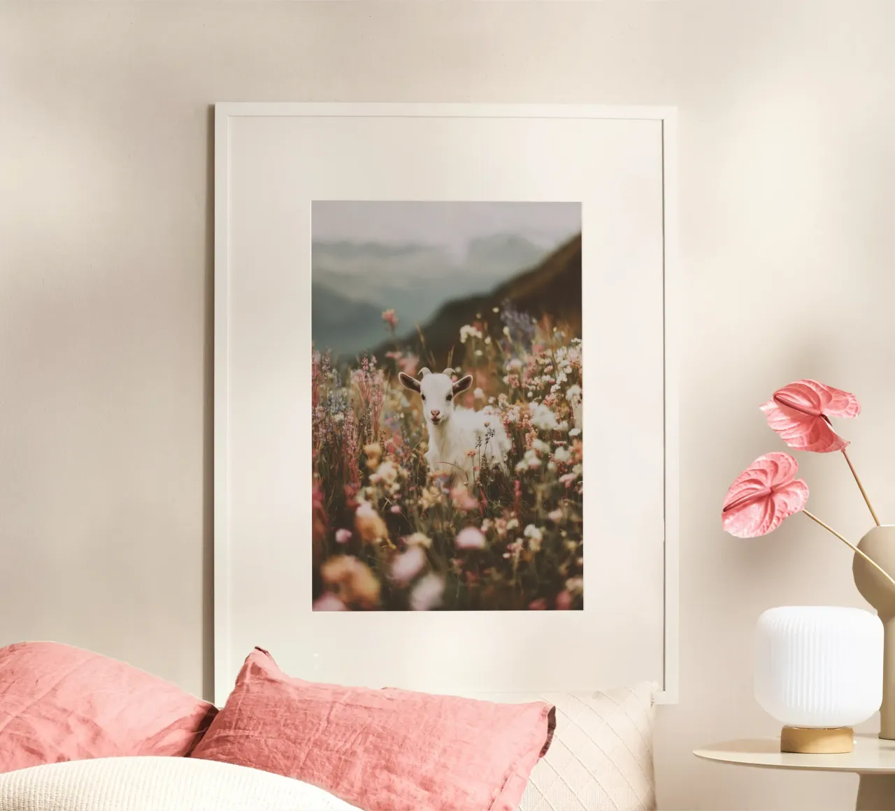 Goat In Bloom carta hahnemühle da treechild