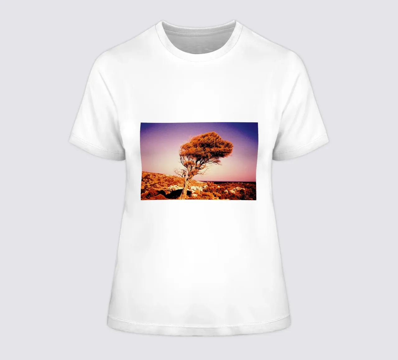 Crete Heat women's fitted t-shirt by BLAEK Design Studio
