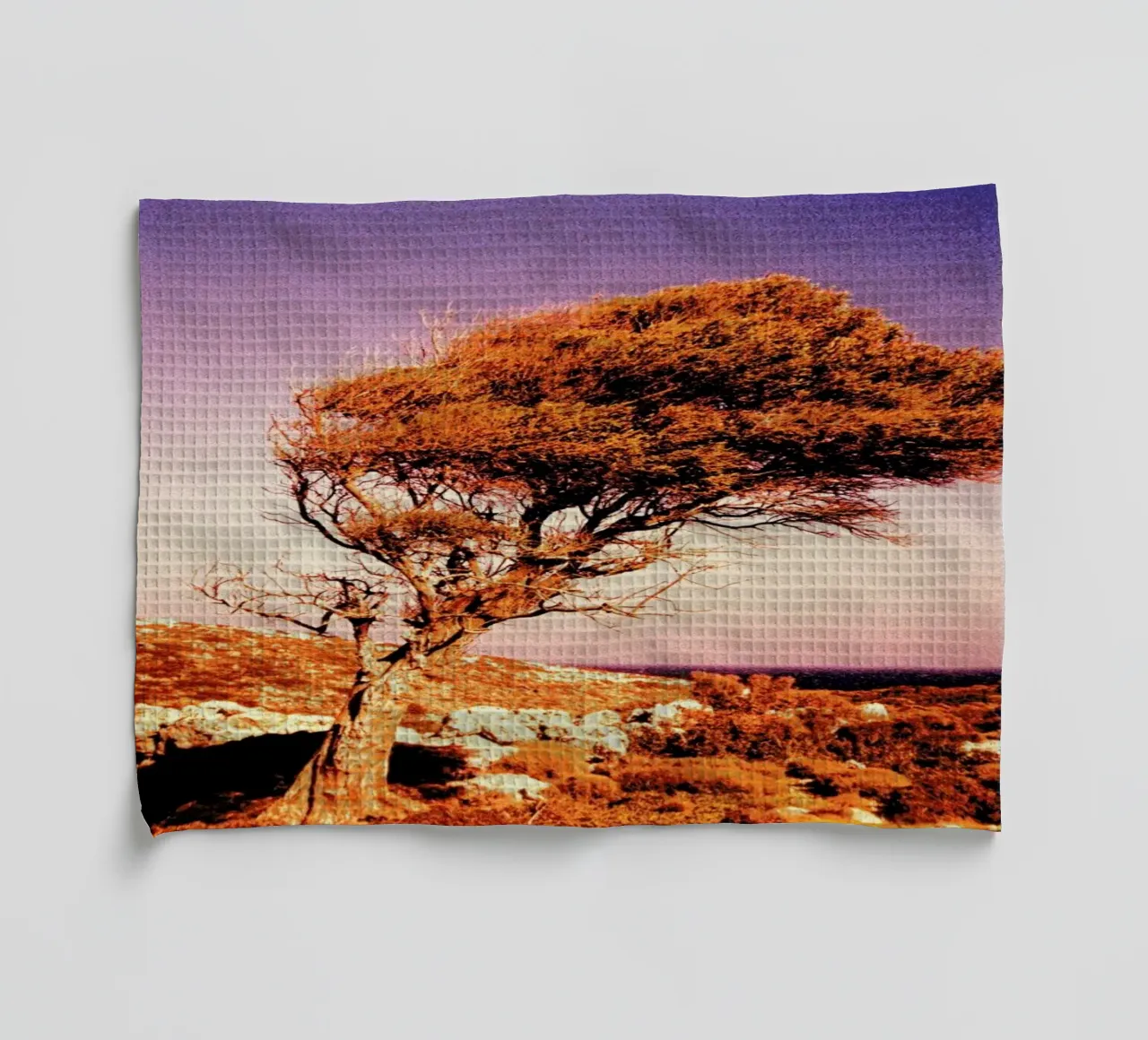 Crete Heat tea towel by BLAEK Design Studio