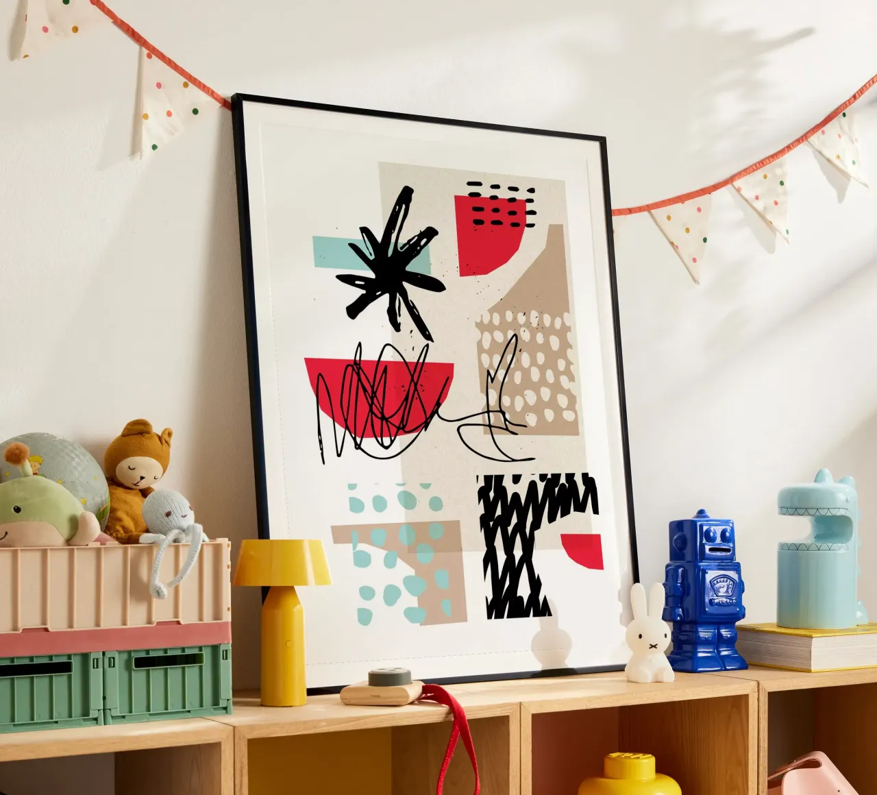 Rosso Astratto poster da Kim Hubball Studio