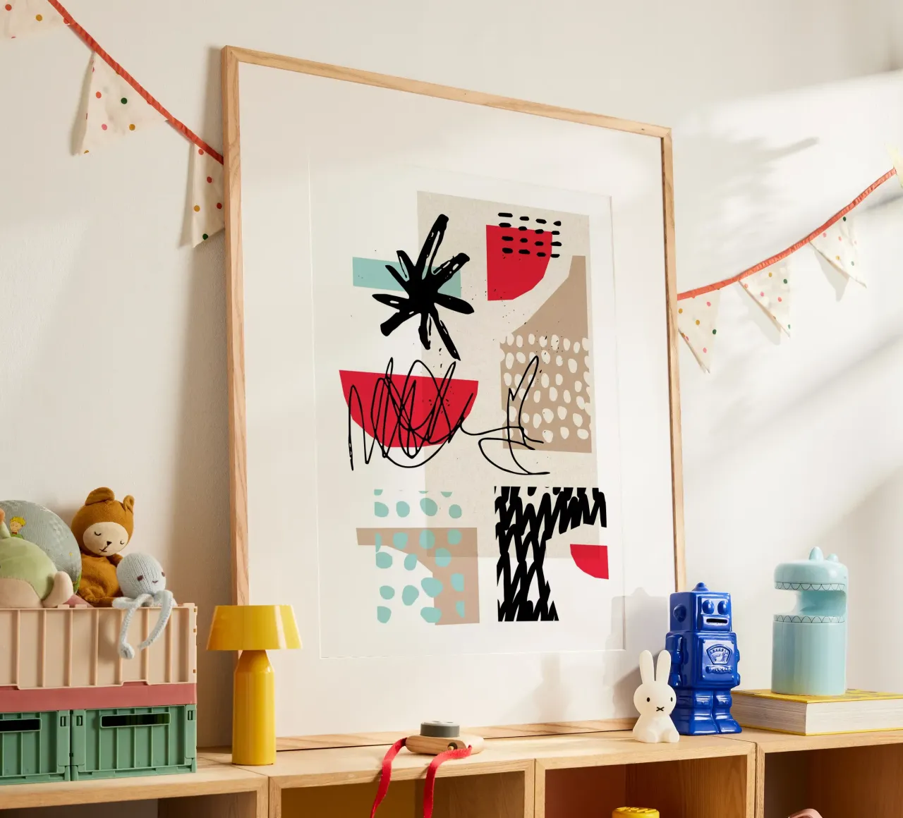 Rosso Astratto poster da Kim Hubball Studio