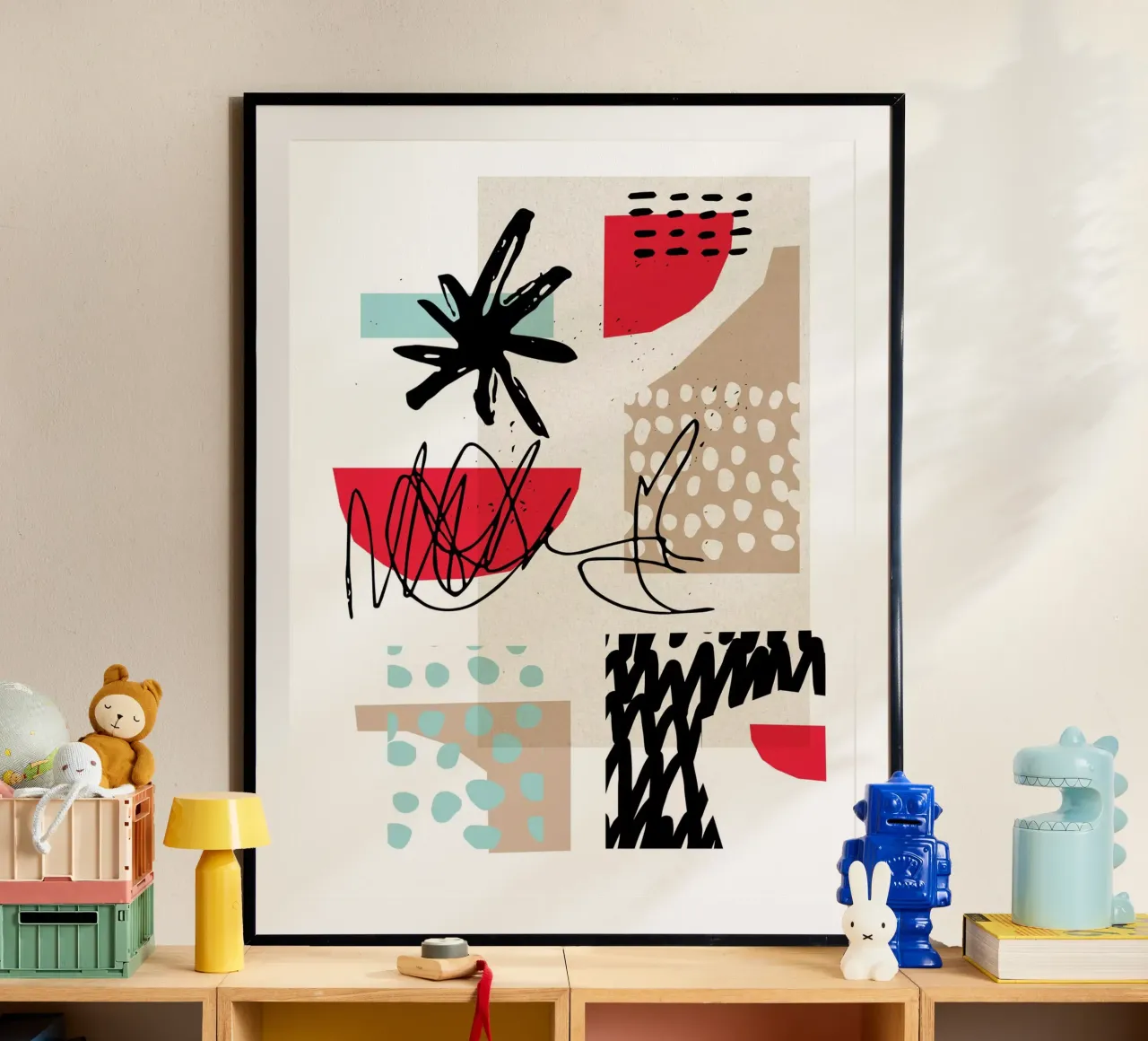 Rosso Astratto poster da Kim Hubball Studio