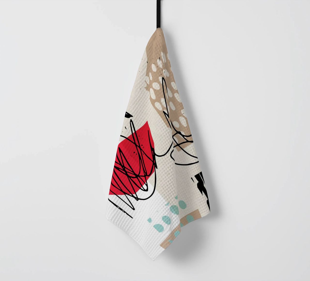 Rosso Astratto canovaccio da cucina da Kim Hubball Studio