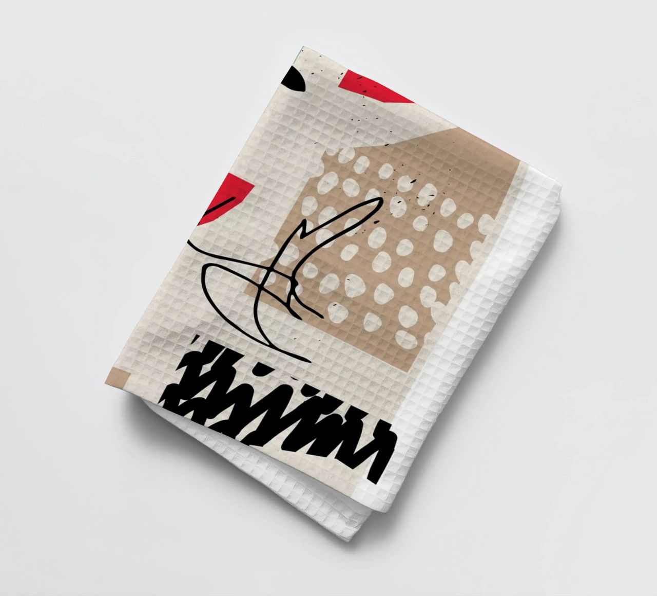 Rosso Astratto canovaccio da cucina da Kim Hubball Studio