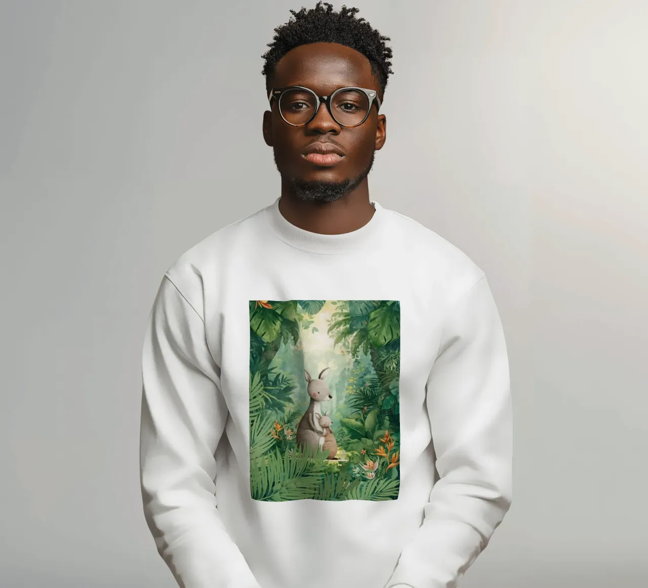 Amore canguro in un paese delle meraviglie tropicale felpa da Doodle Dreams Art