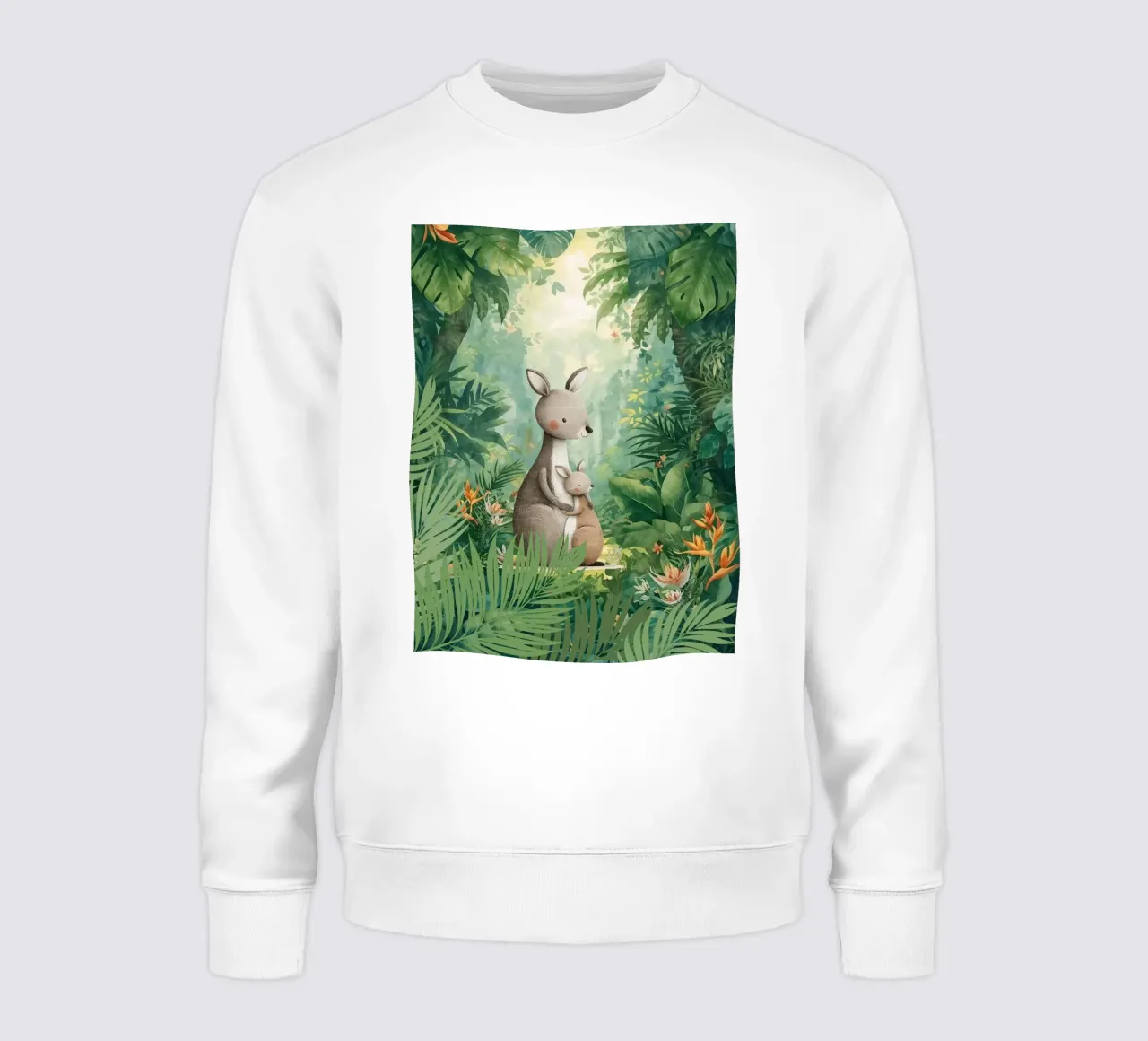 Amore canguro in un paese delle meraviglie tropicale felpa da Doodle Dreams Art