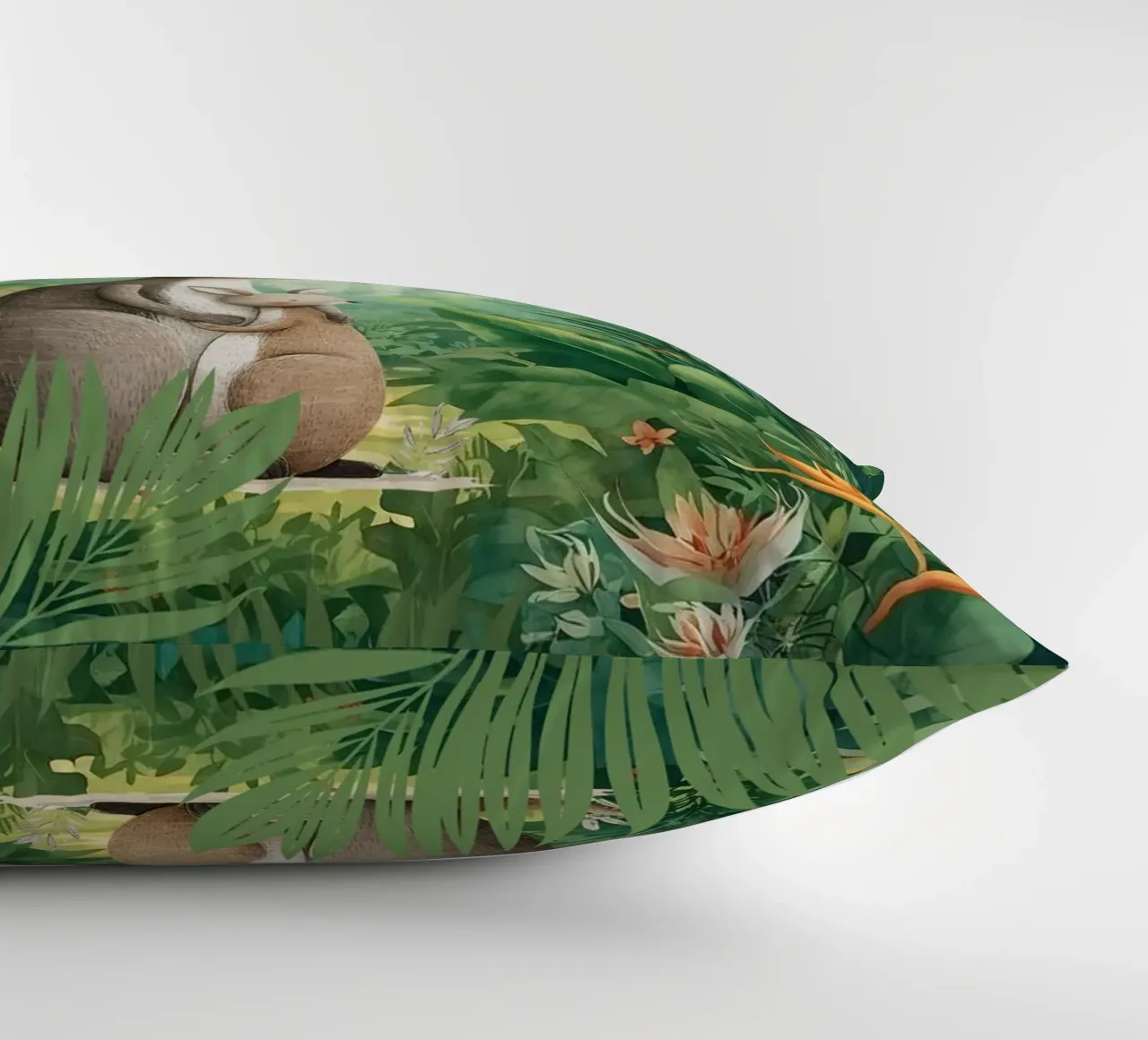 Amore canguro in un paese delle meraviglie tropicale cuscino da Doodle Dreams Art
