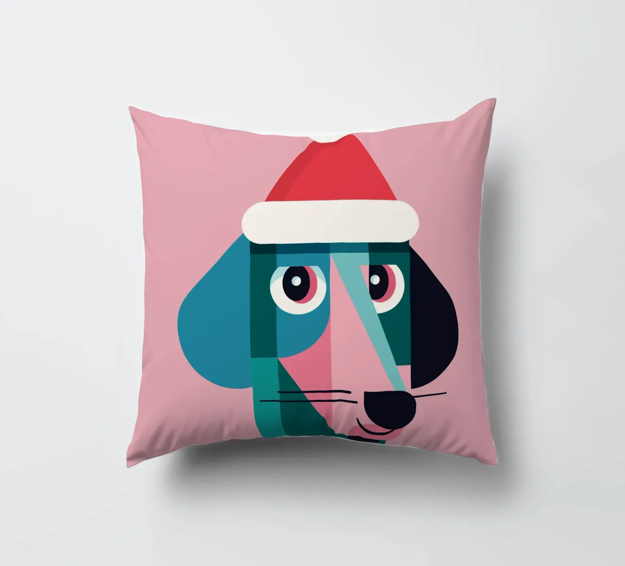 Fröhlicher Dackel im Weihnachtslook cuscino da DARIA IVANOVNA