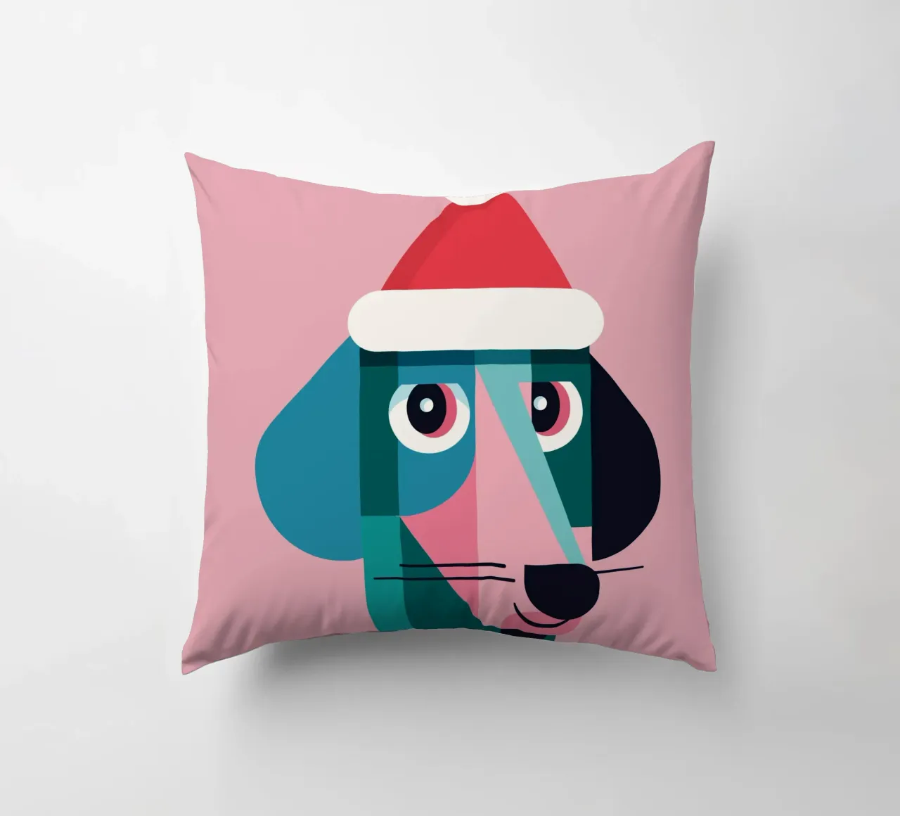 Fröhlicher Dackel im Weihnachtslook cuscino da DARIA IVANOVNA