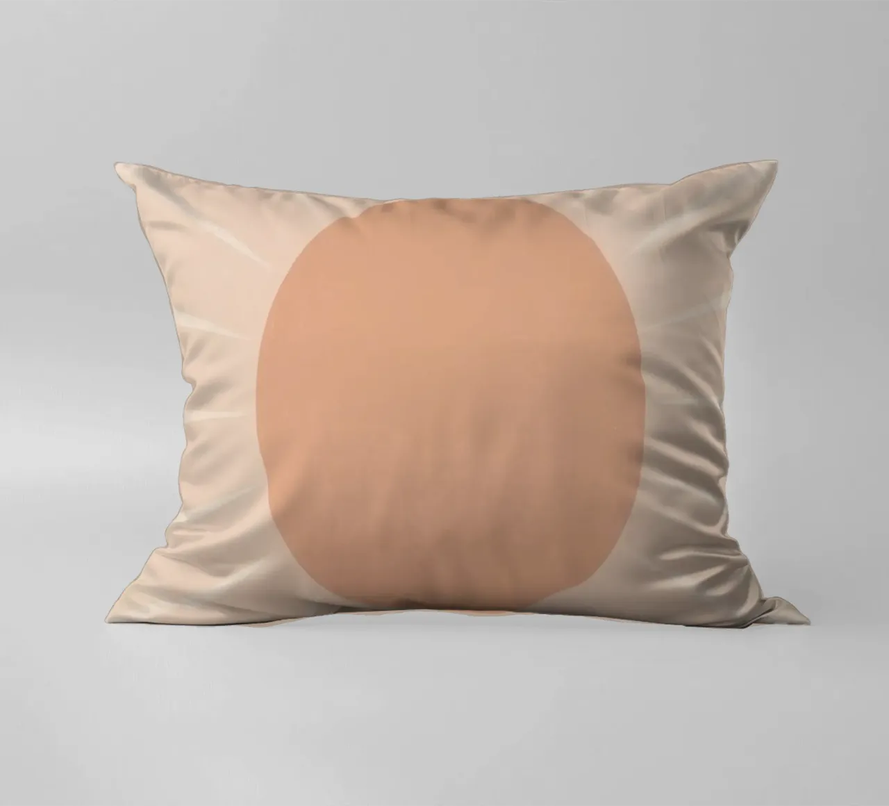 Peach Circle and Rays Background decorative cushion by DesignDoodle