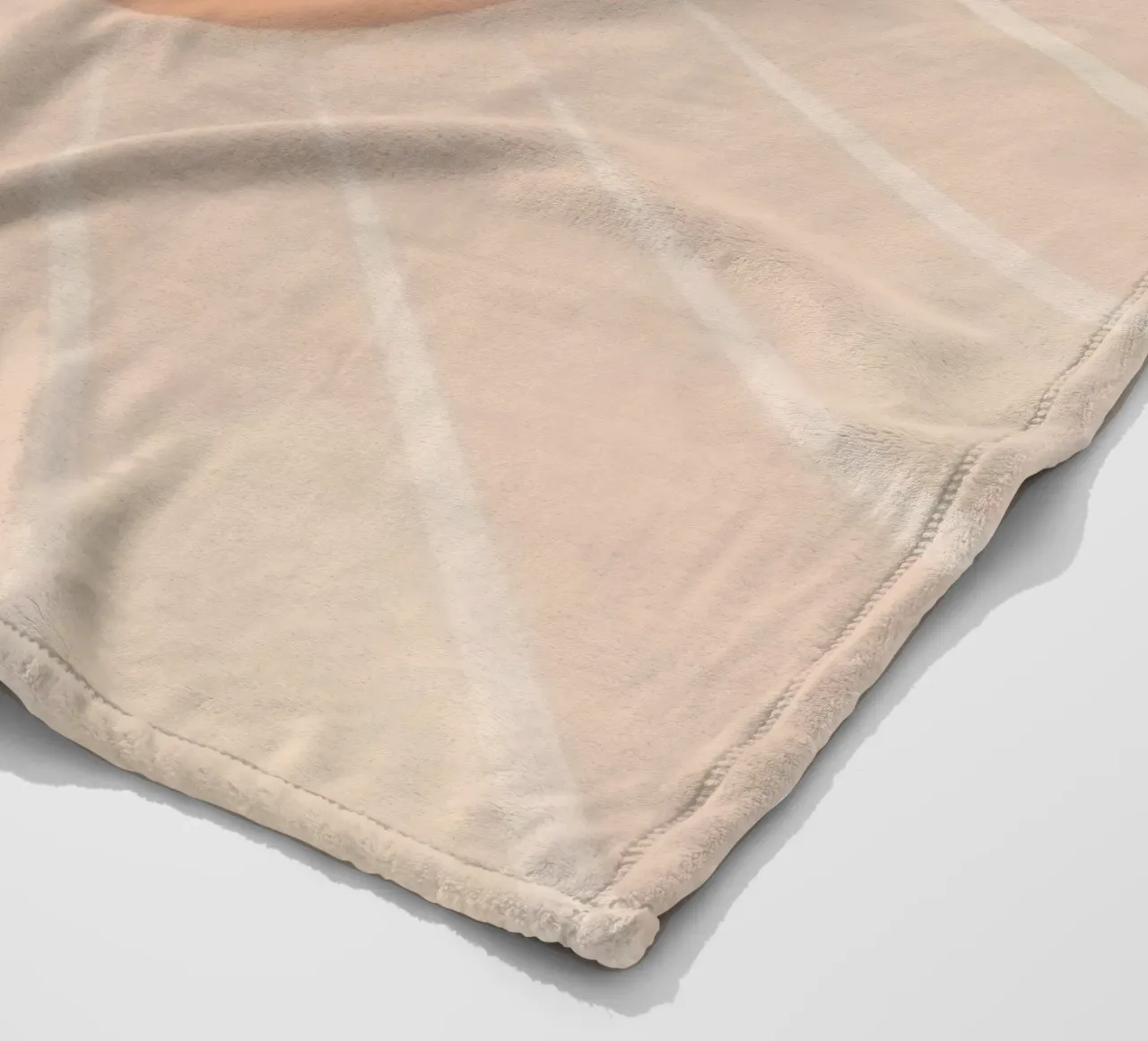 Peach Circle and Rays Background fleece blanket by DesignDoodle
