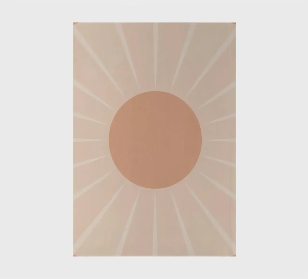 Peach Circle and Rays Background notebook by DesignDoodle