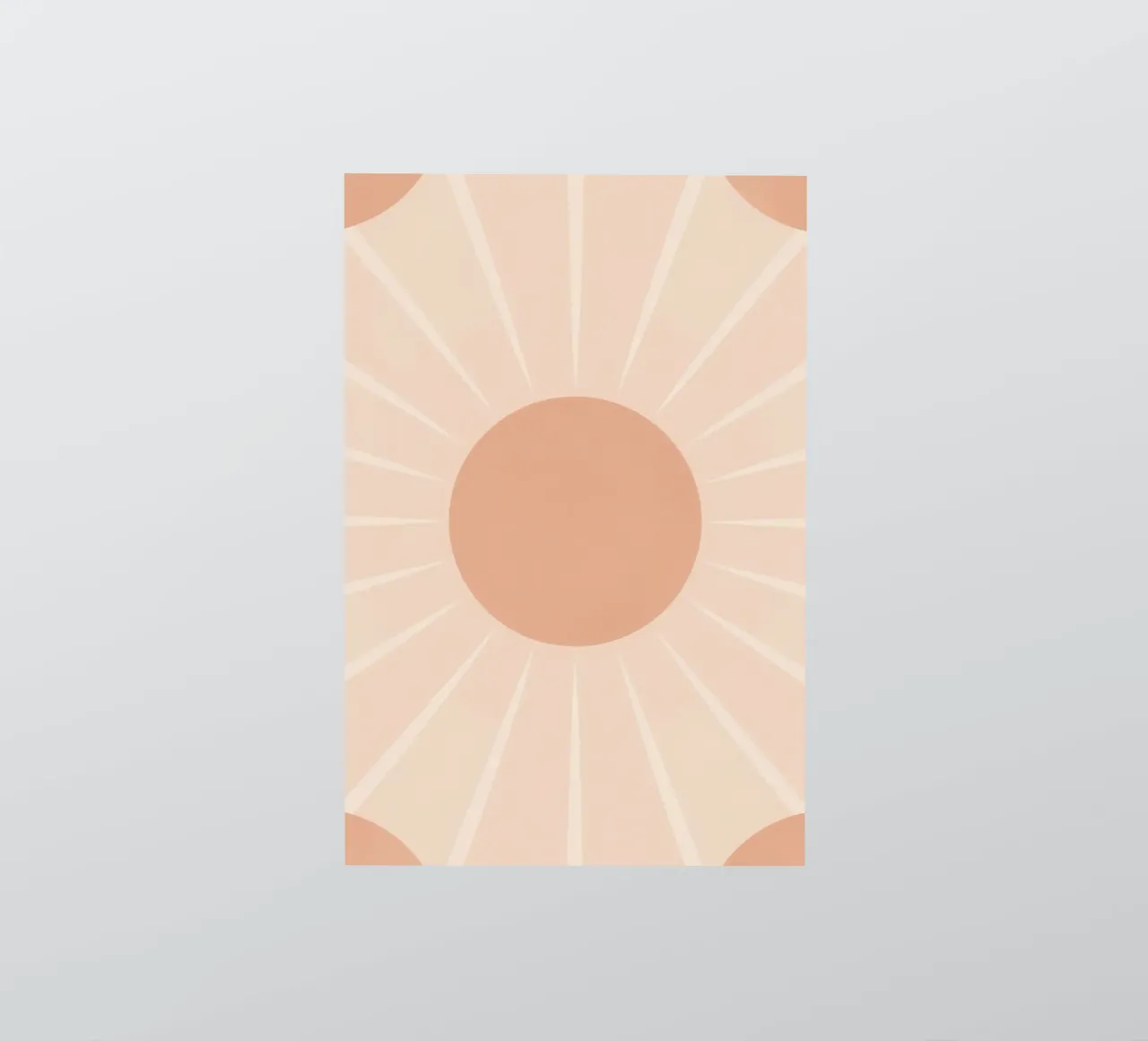 Peach Circle and Rays Background sticker by DesignDoodle