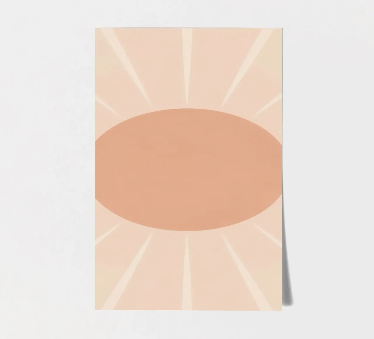 Peach Circle and Rays Background sticker sheet by DesignDoodle