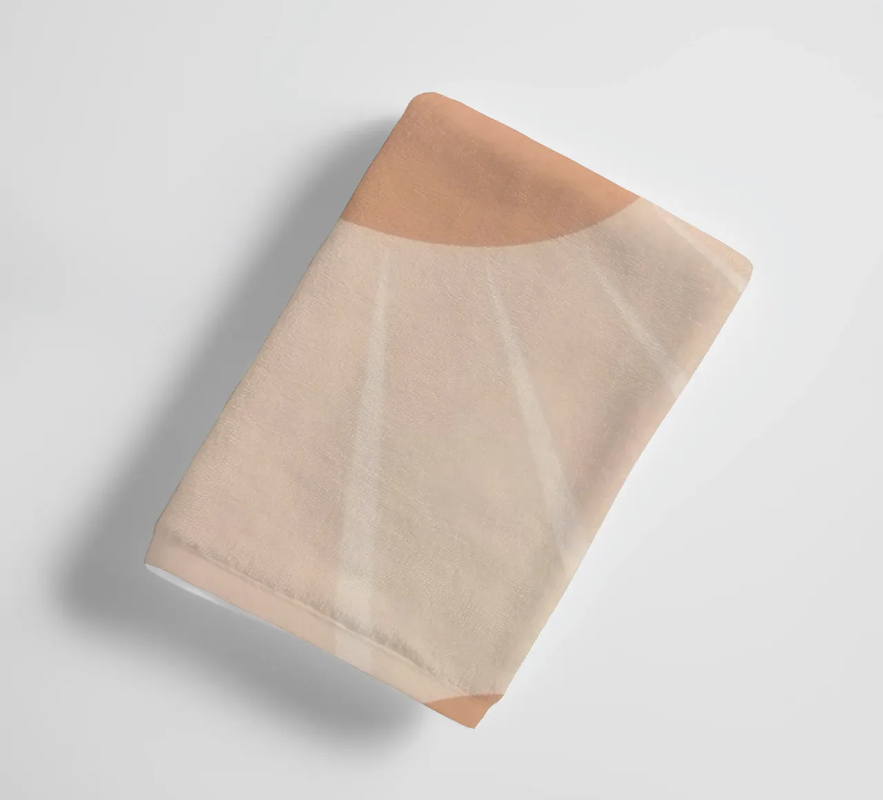 Peach Circle and Rays Background towel by DesignDoodle