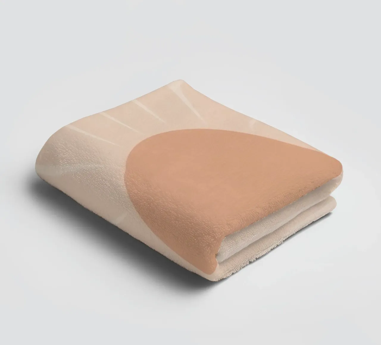 Peach Circle and Rays Background towel by DesignDoodle