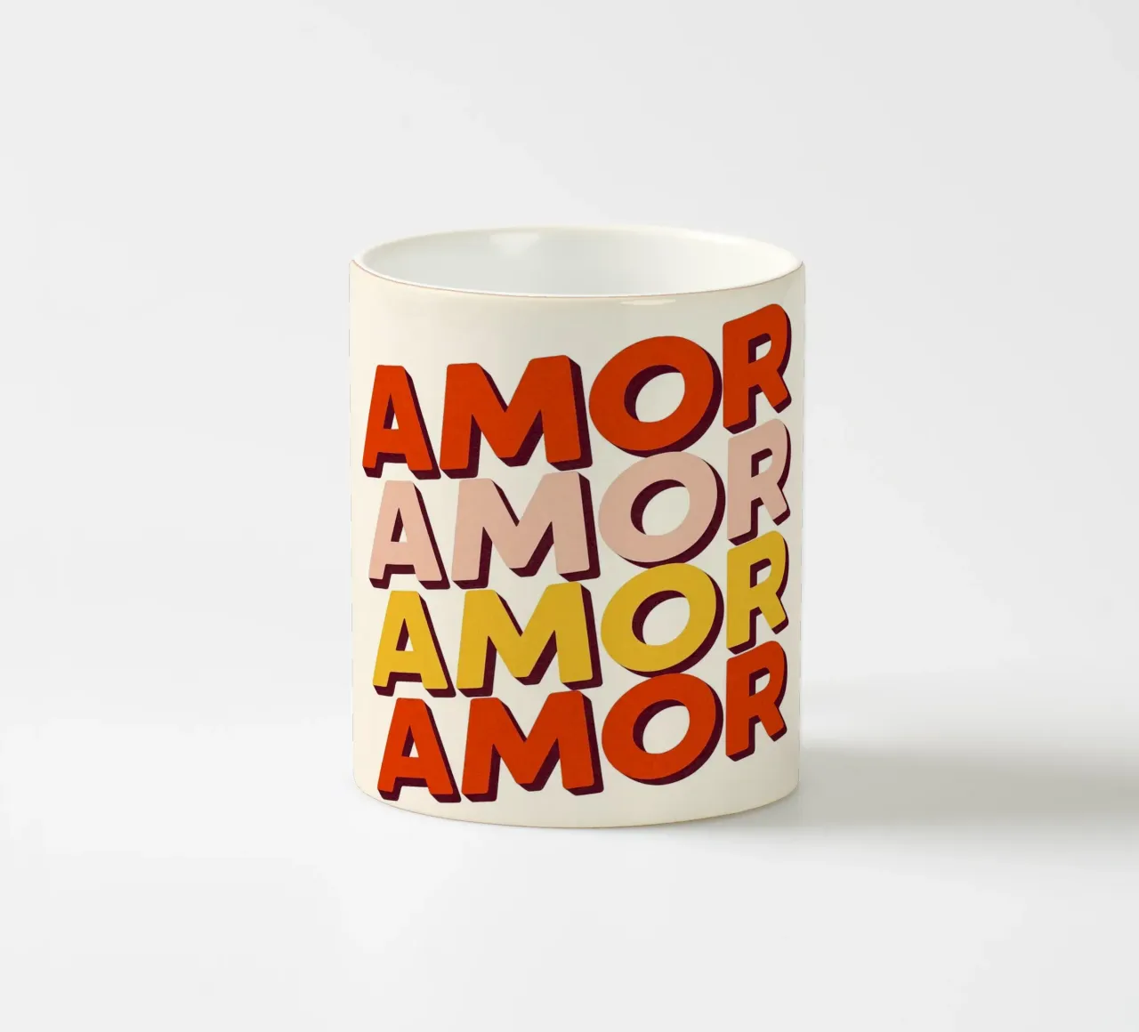 Poster Amor Coloré - Poster tipografico retrò tazza in ceramica da JETLAG | affiches voyage